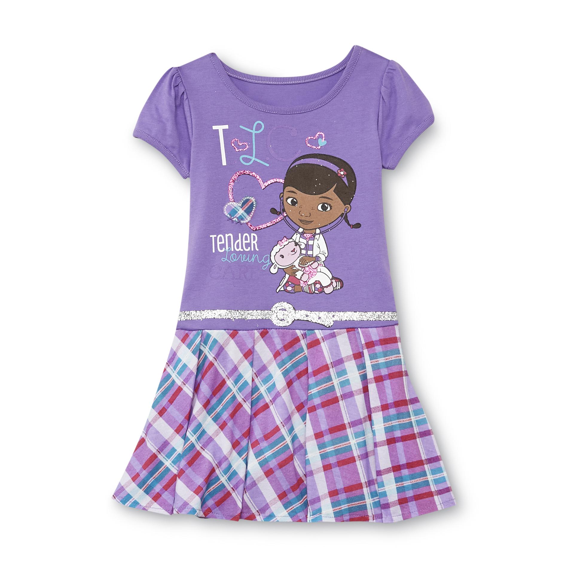 Disney Doc McStuffins Toddler Girl's Tunic Dress - Plaid