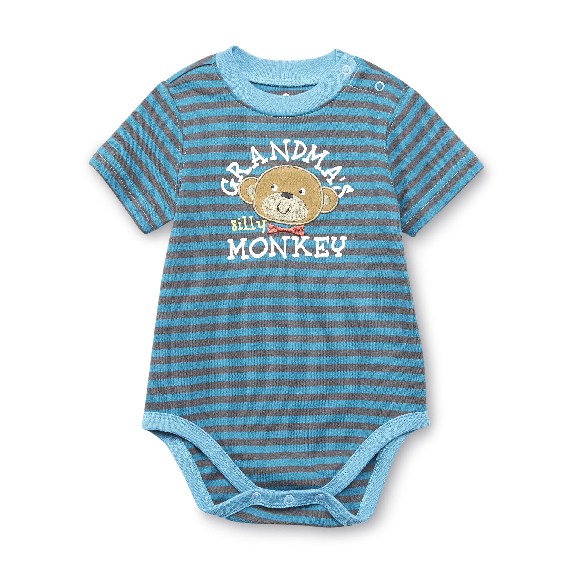 Small Wonders Newborn Boy's Short-Sleeve Bodysuit - Silly Monkey