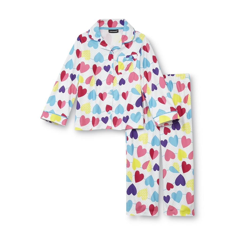 Joe Boxer Toddler Girl's Microfiber Pajamas - Hearts