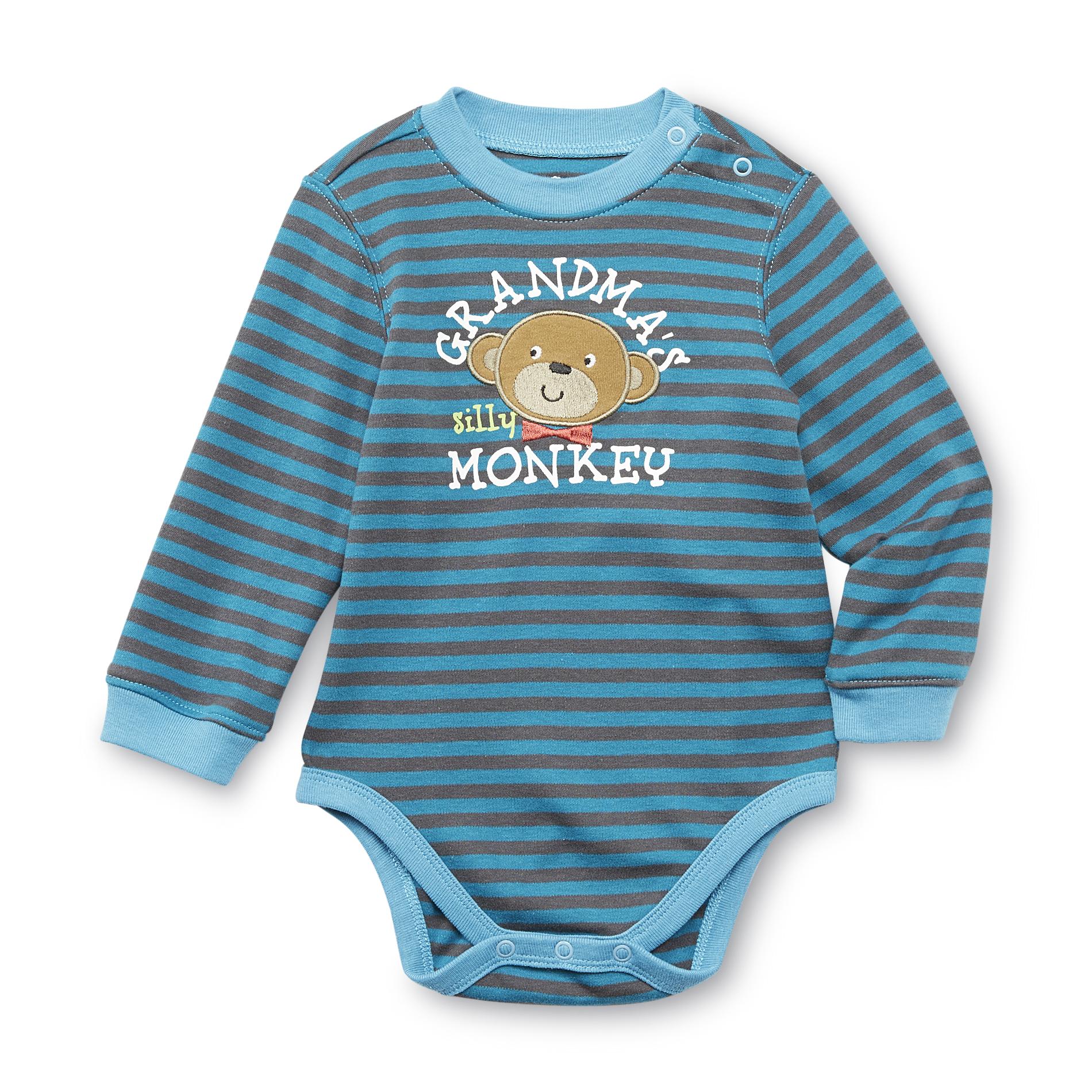 Small Wonders Newborn Boy's Long-Sleeve Bodysuit - Silly Monkey