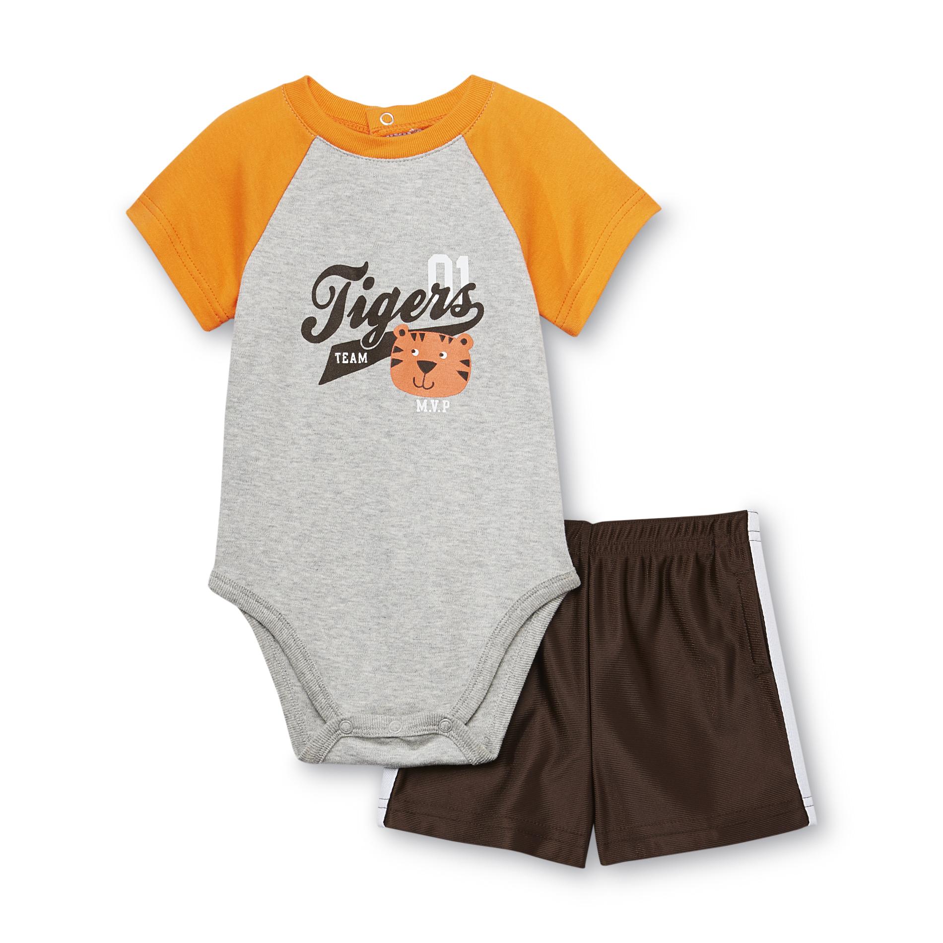 Small Wonders Newborn Boy's Long-Sleeve Bodysuit & Athletic Pants - Tigers