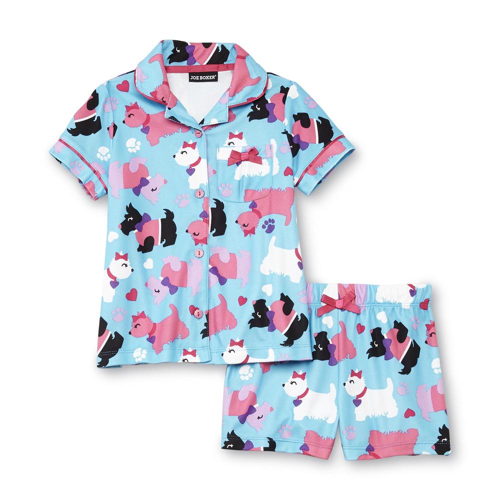 Joe Boxer Toddler Girl's Microfiber Short Pajamas - Terrier Dogs