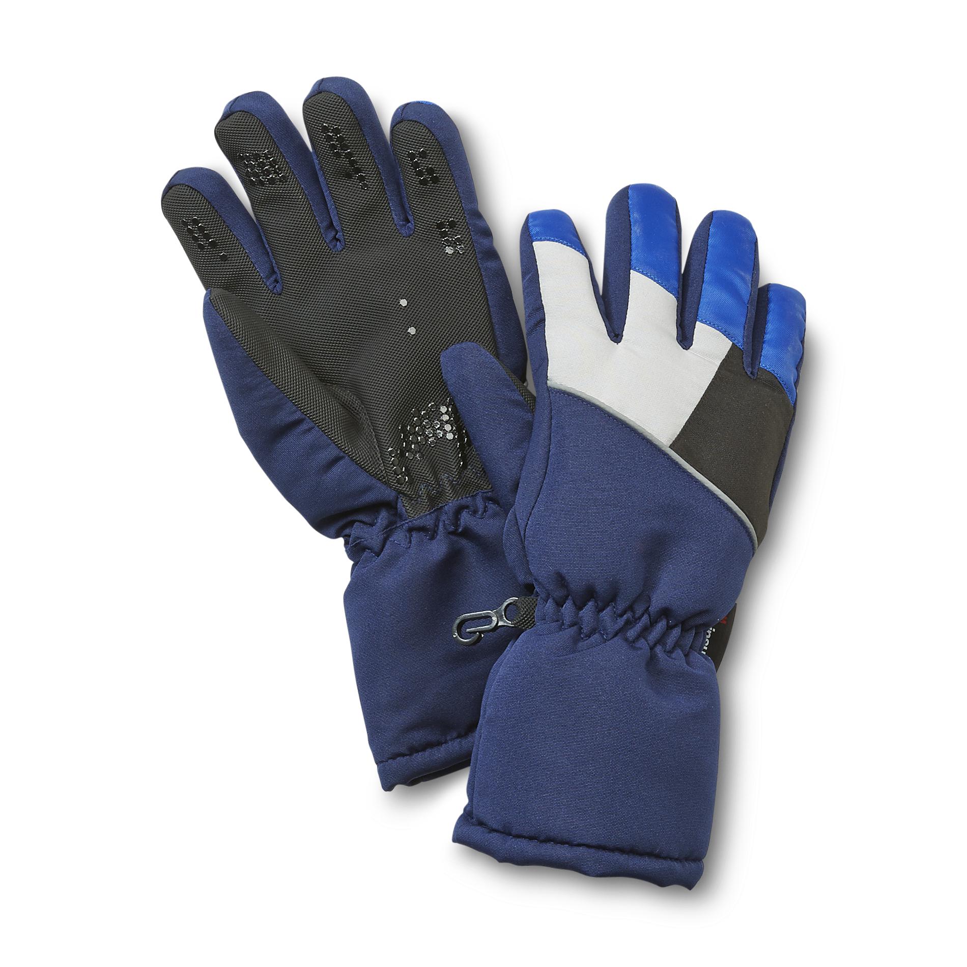 Athletech Boy's Long Cuff Thinsulate Gloves - Colorblock