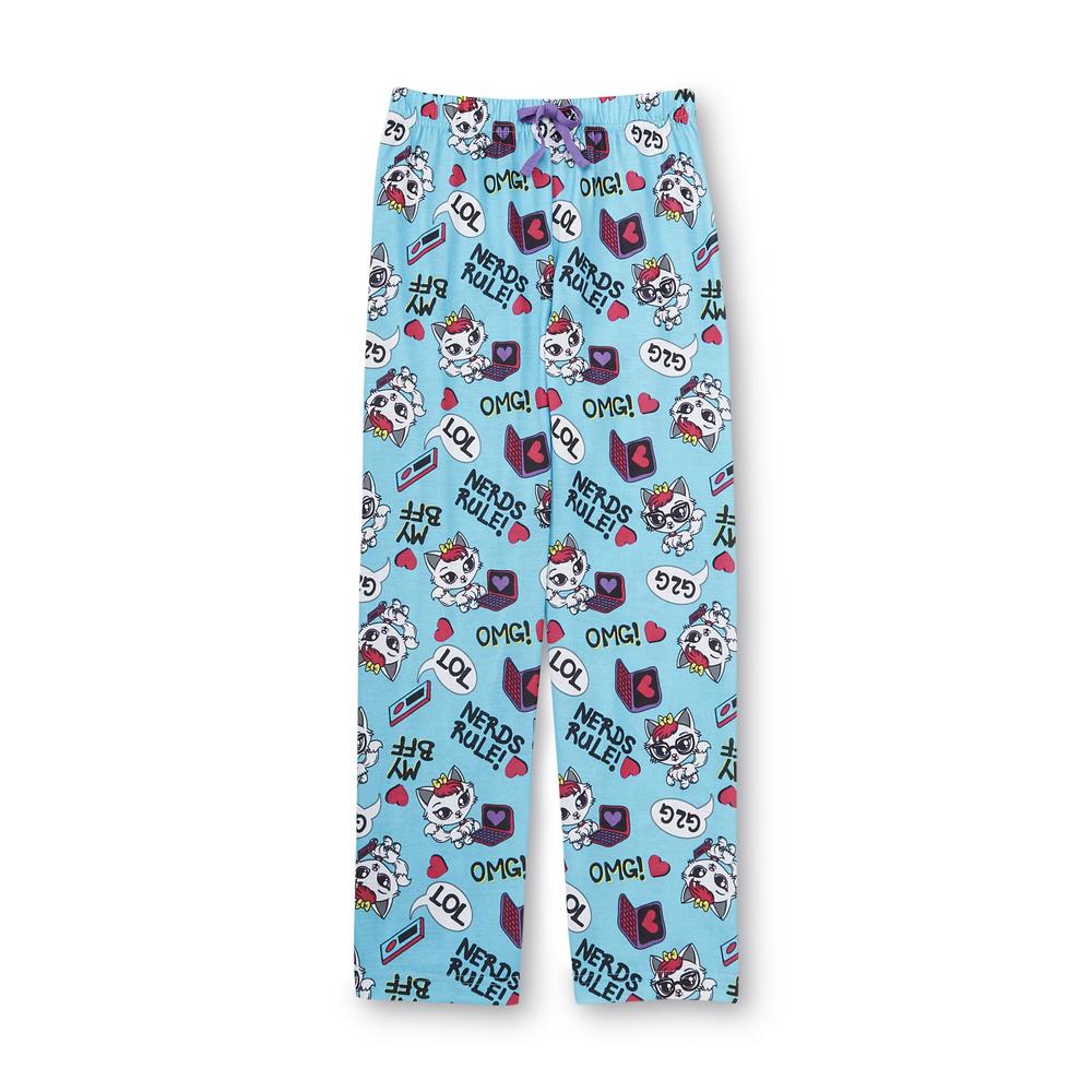 Joe Boxer Girl's Pajama Shirt  Pants & Shorts - Nerds Rule