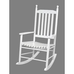 Gift Mark 3400W Adult Tall Back Rocking Chair White