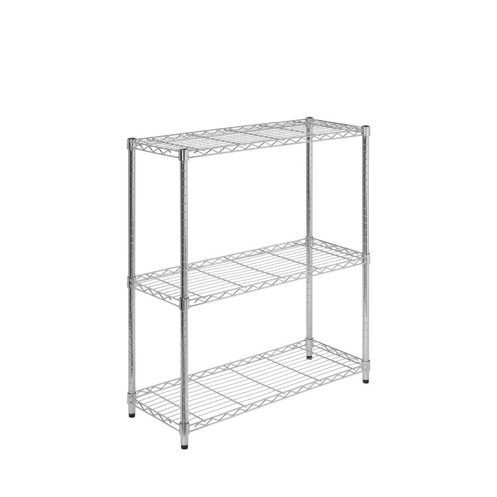 Honey Can Do 3 tier chrome shelving unit 250lb