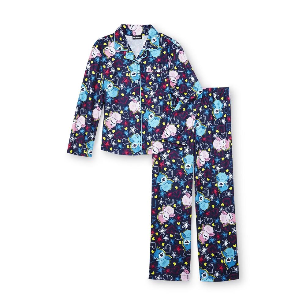 Joe Boxer Girl's Flannel Pajamas - Owls