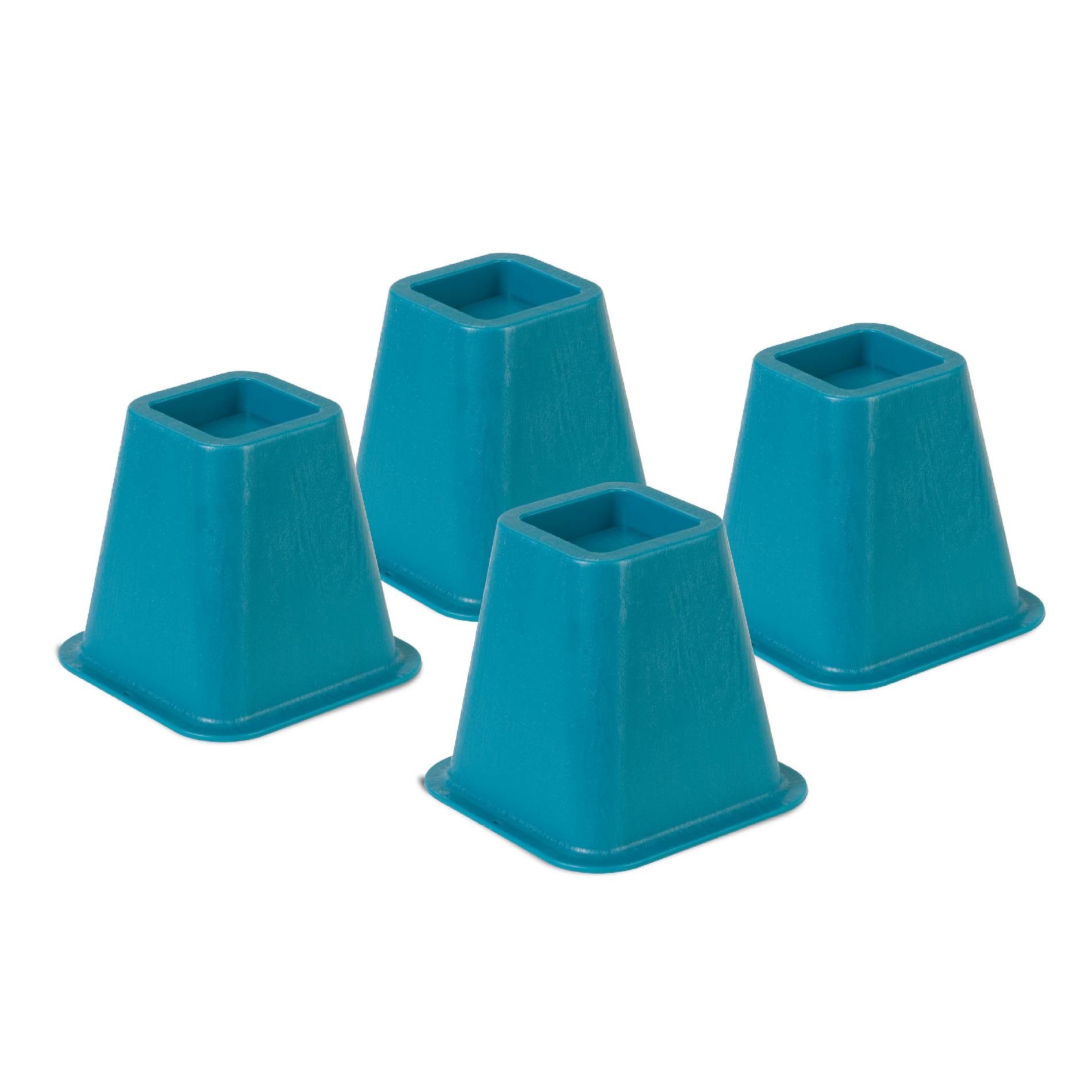Honey Can Do Bed Risers - 4pk blue