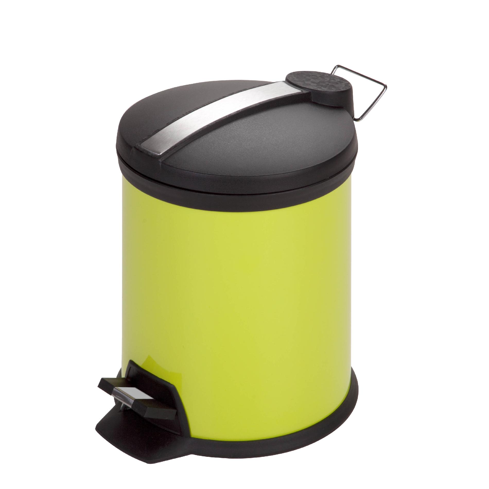 Honey Can Do 5L Step Trash Can, Lime