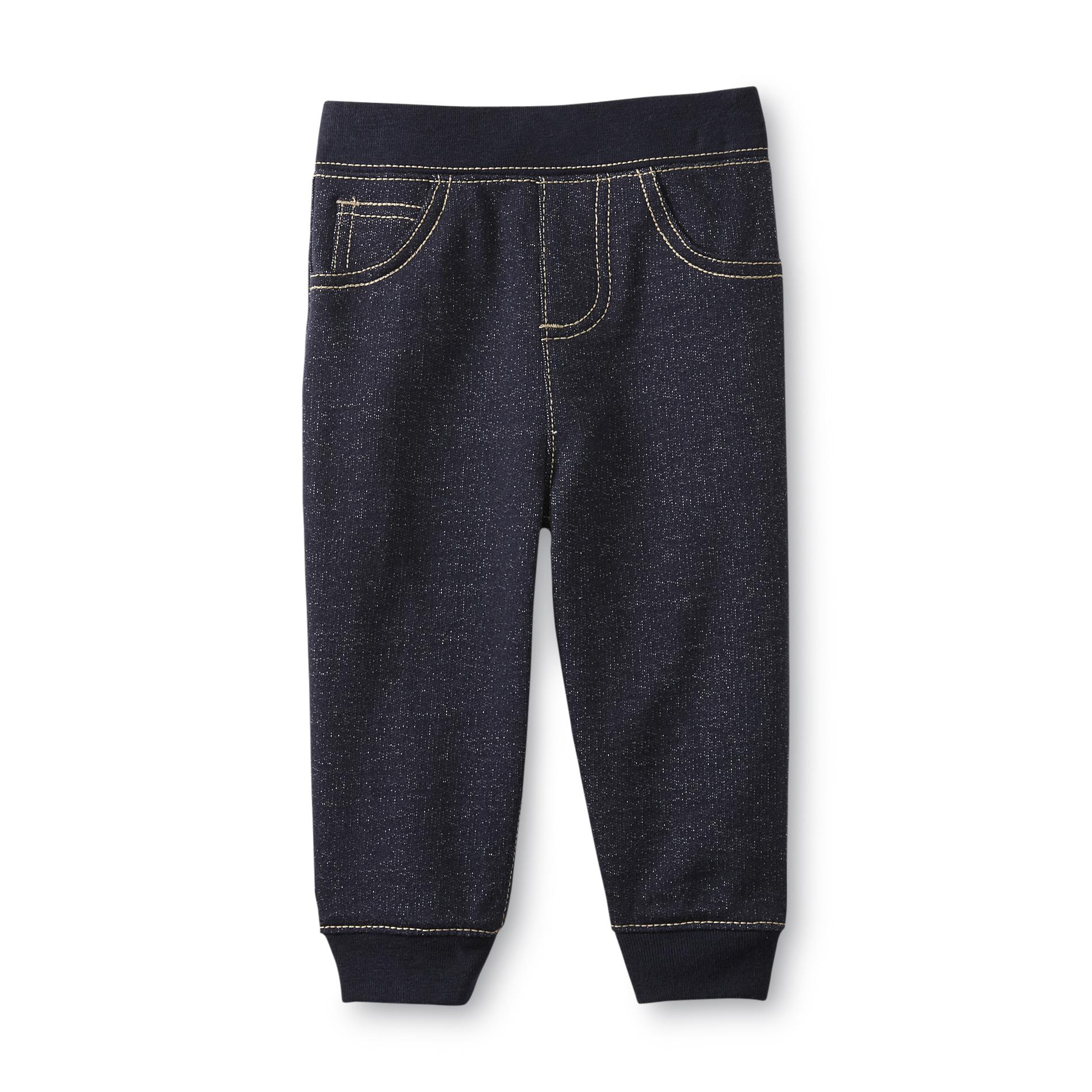 Small Wonders Newborn Boy's Denim-Look Knit Pants