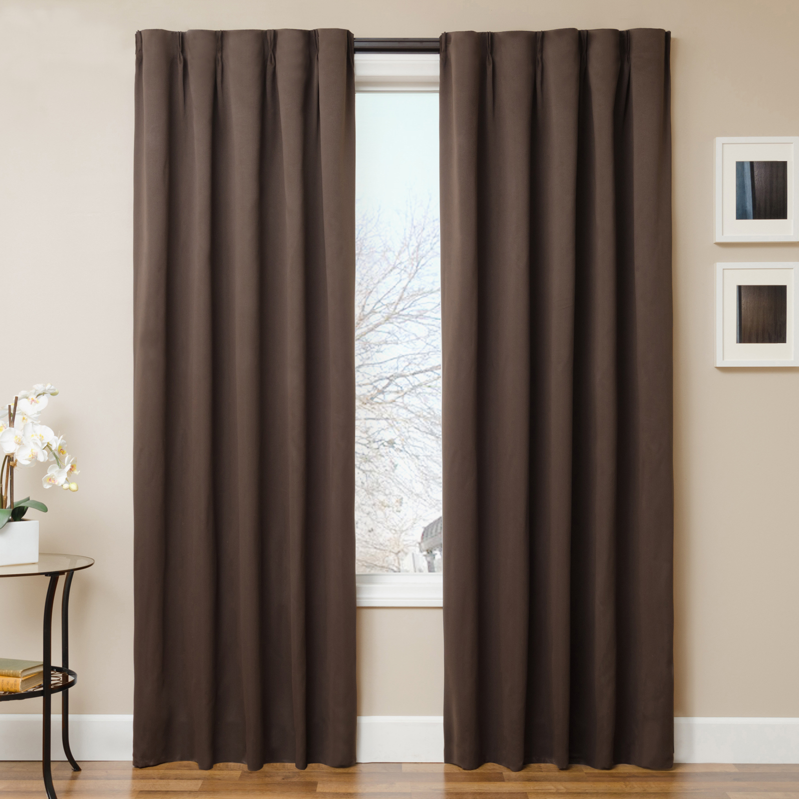 Softlines Home Fashions Simple Drape 96 in. Pinched Panel Set