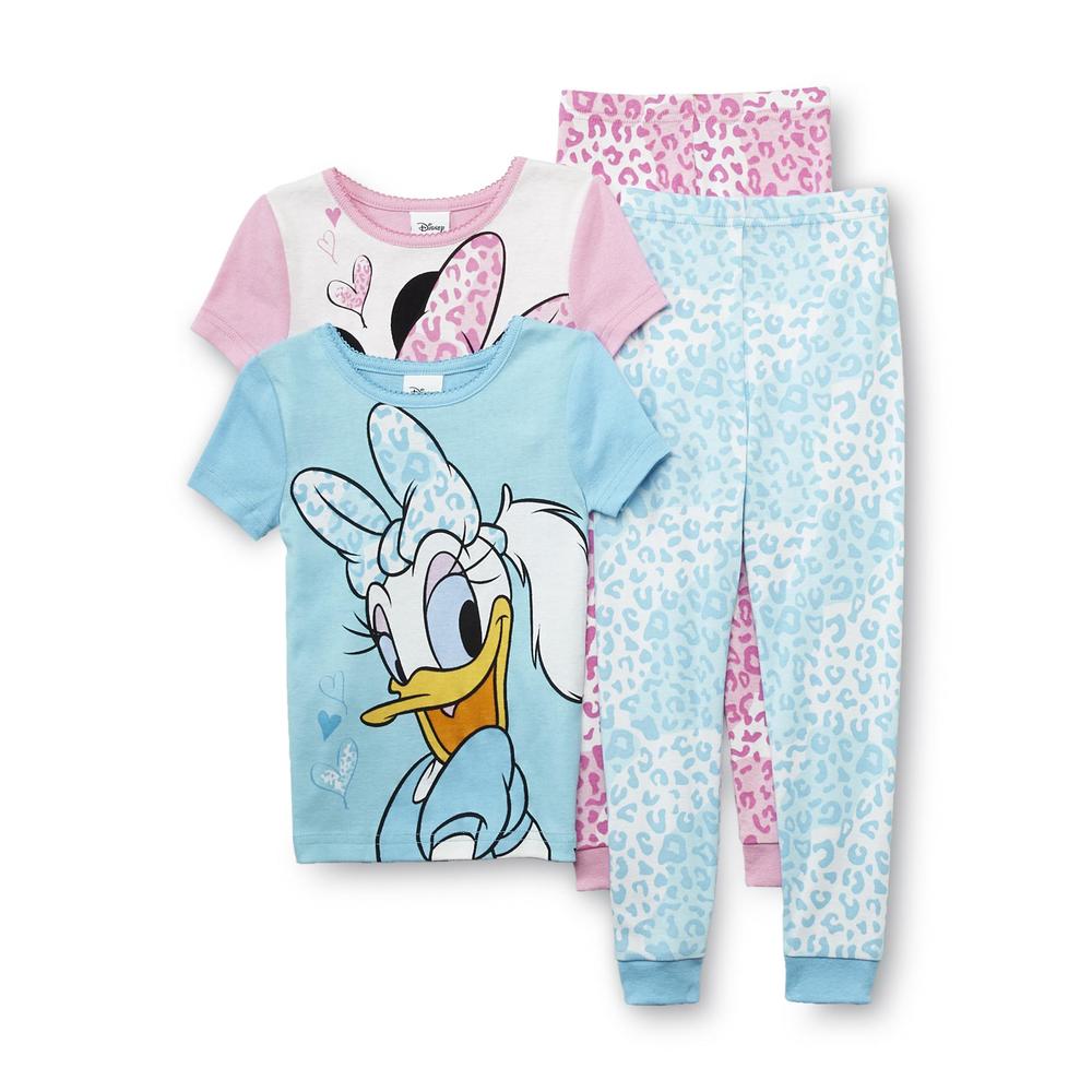 Disney Toddler Girl's 2-Pairs Pajamas - Daisy Duck & Minnie Mouse
