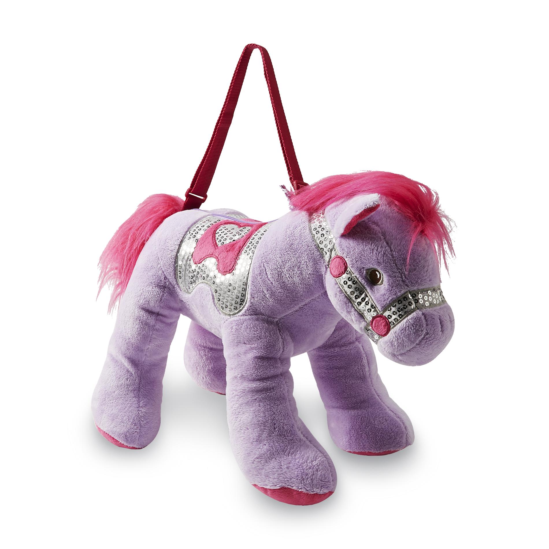 Olly & Friends Girl's Pony Stuffed Animal Purse
