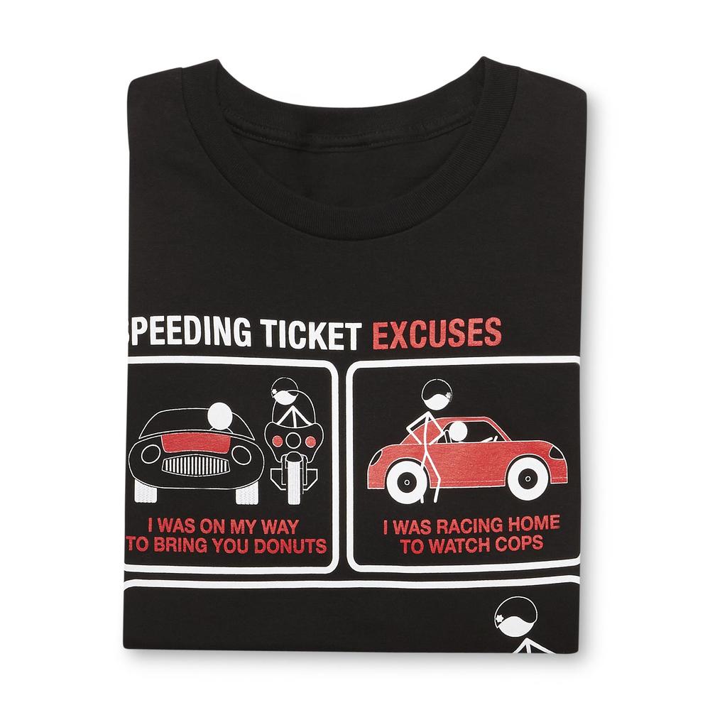 Screen Tee Market Brands Young Men's Graphic T-Shirt - Speeding Ticket