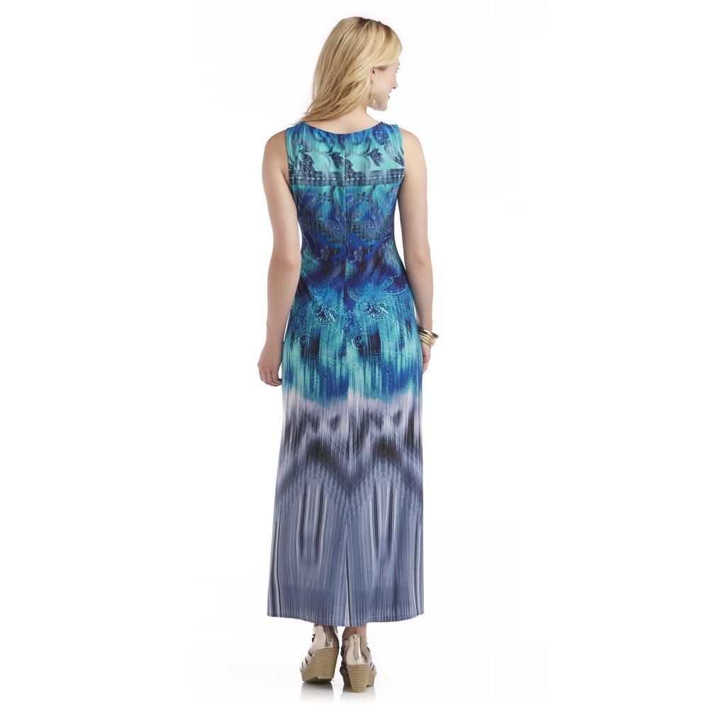 Kathy Roberts Women's Gathered Maxi Dress - Abstract