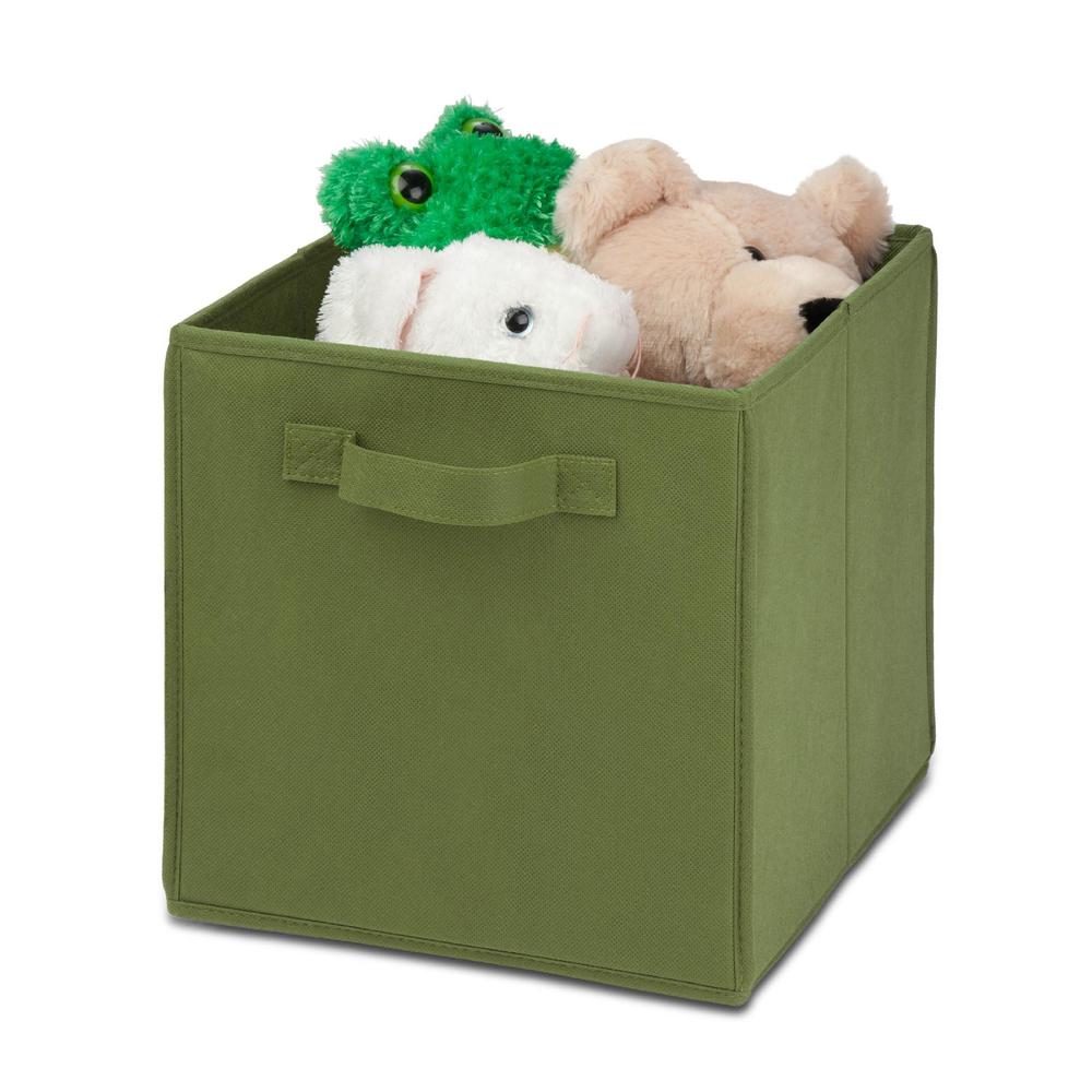 Honey Can Do 4 pack Non-woven foldable cube- green