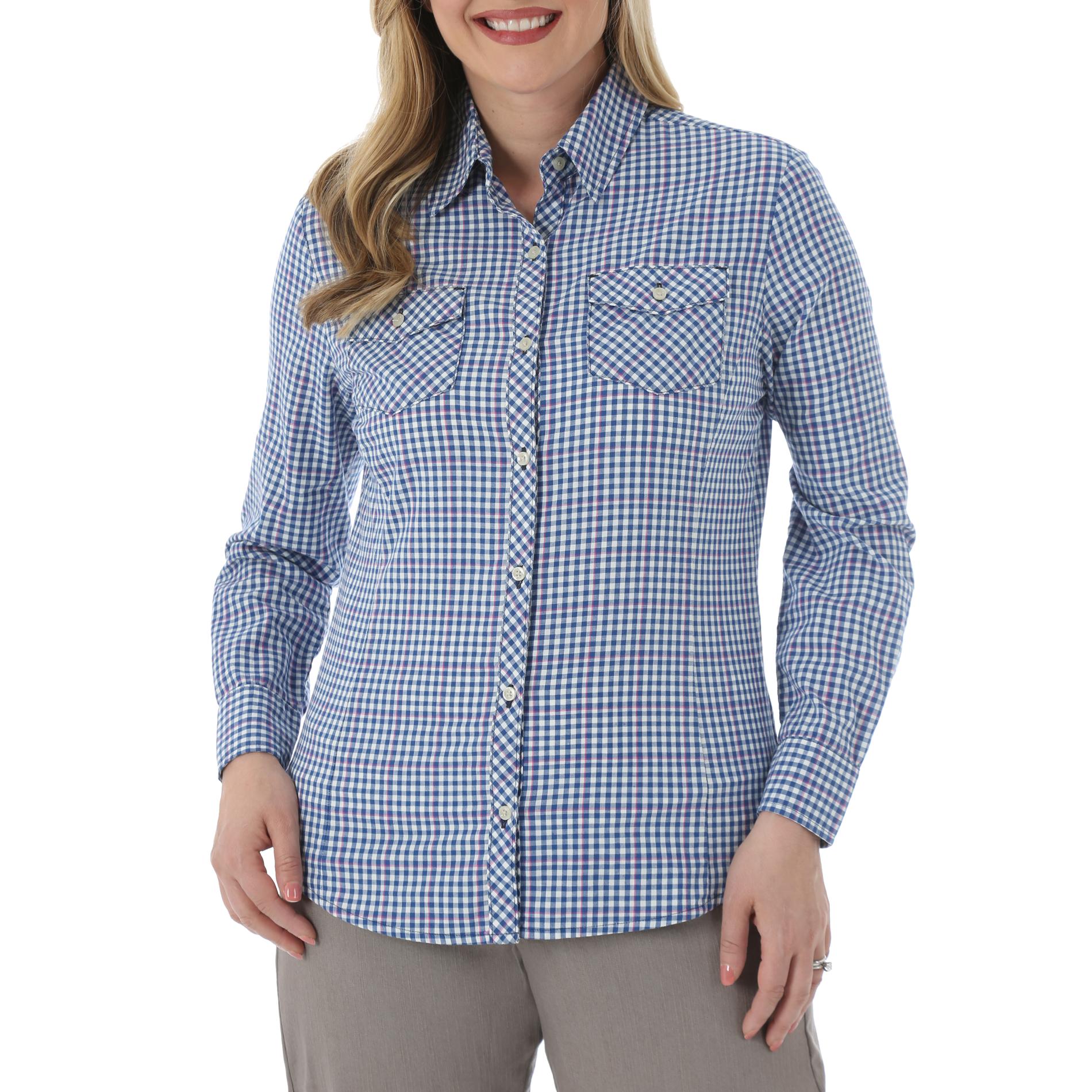Riders by Lee Women's Hadley Woven Shirt - Checkered