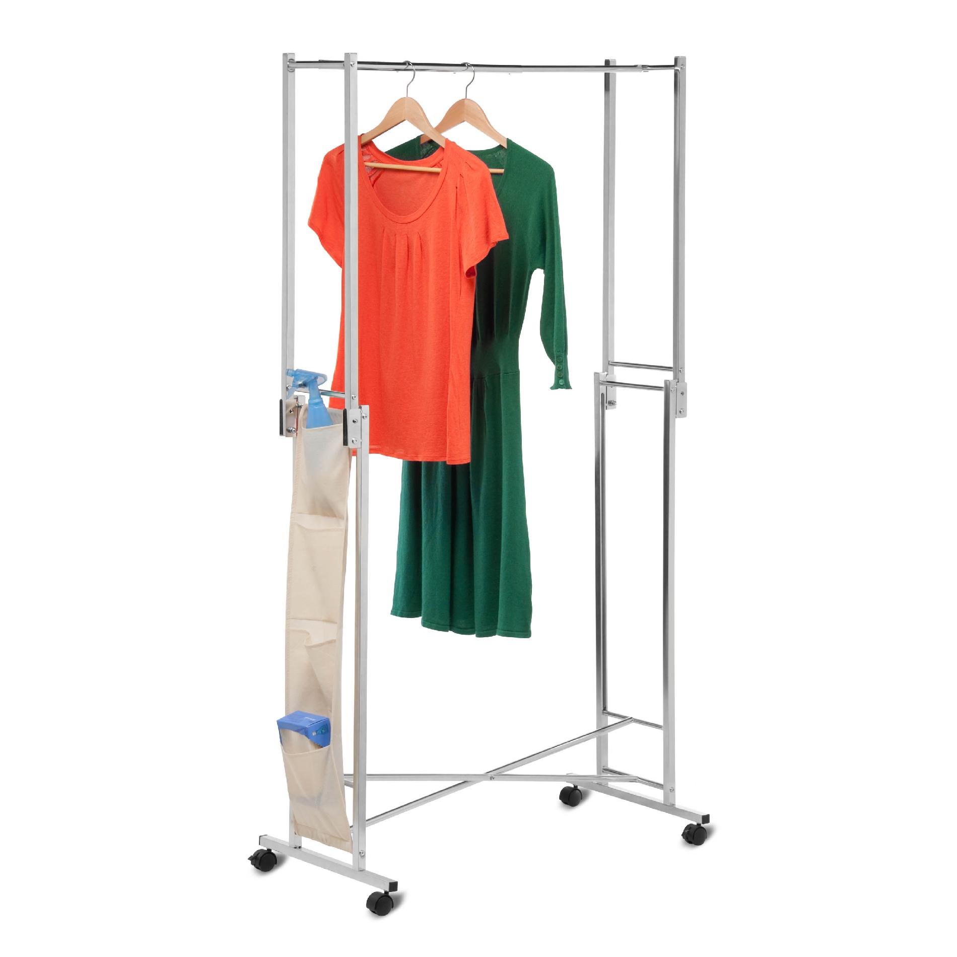 Honey Can Do Steel Double Folding Square Tube Garment Rack