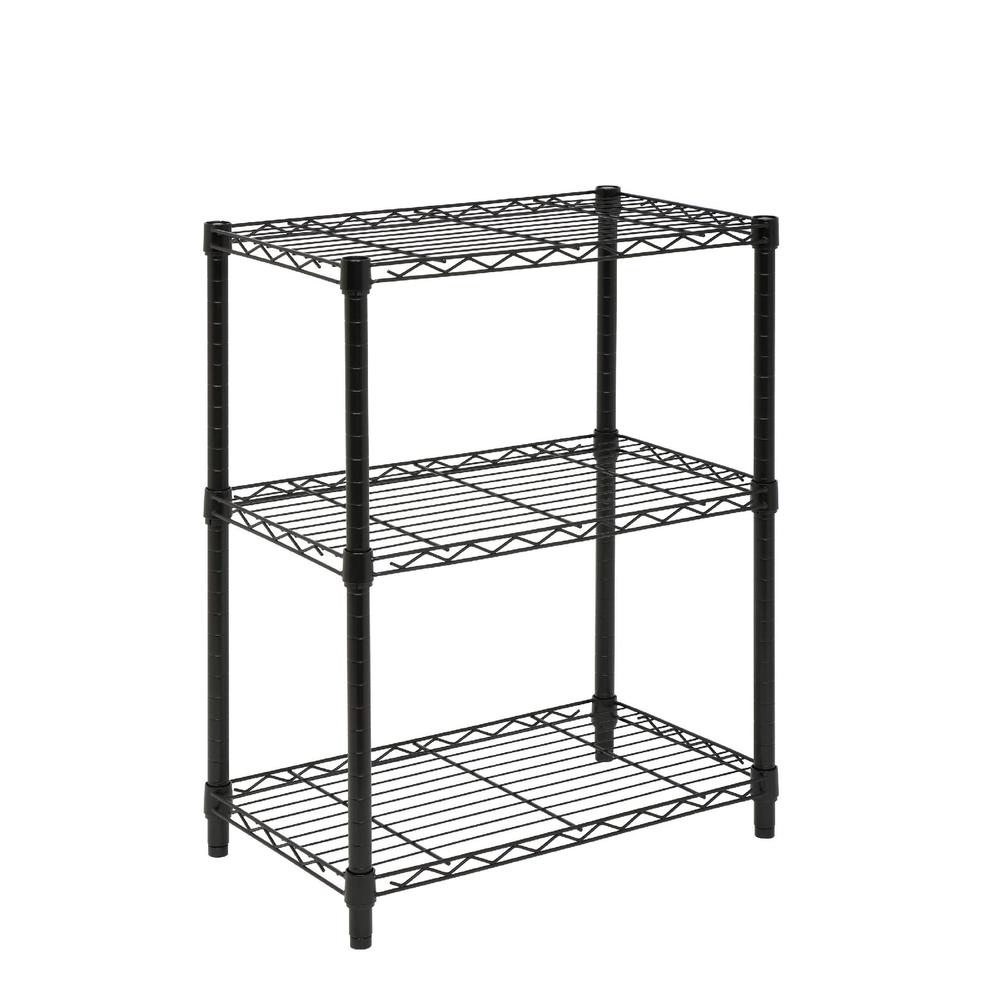 Honey Can Do 3Tier black shelving unit 250lb