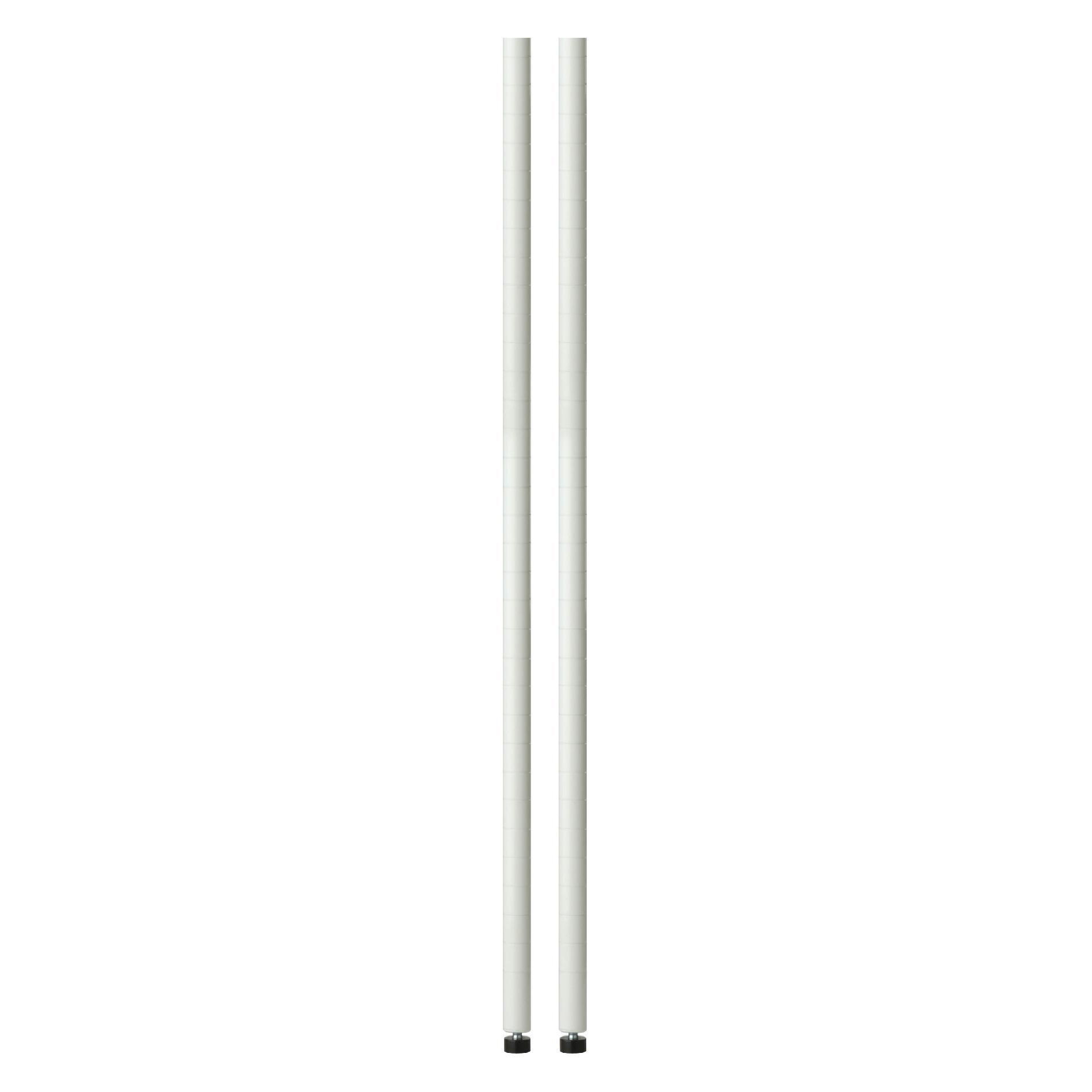 Honey Can Do 48" White Pole with leg levelers - 2pk