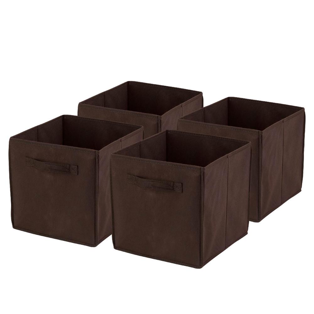 Honey Can Do 4-Pc. Non-Woven Foldable Storage Cube Set in Taupe