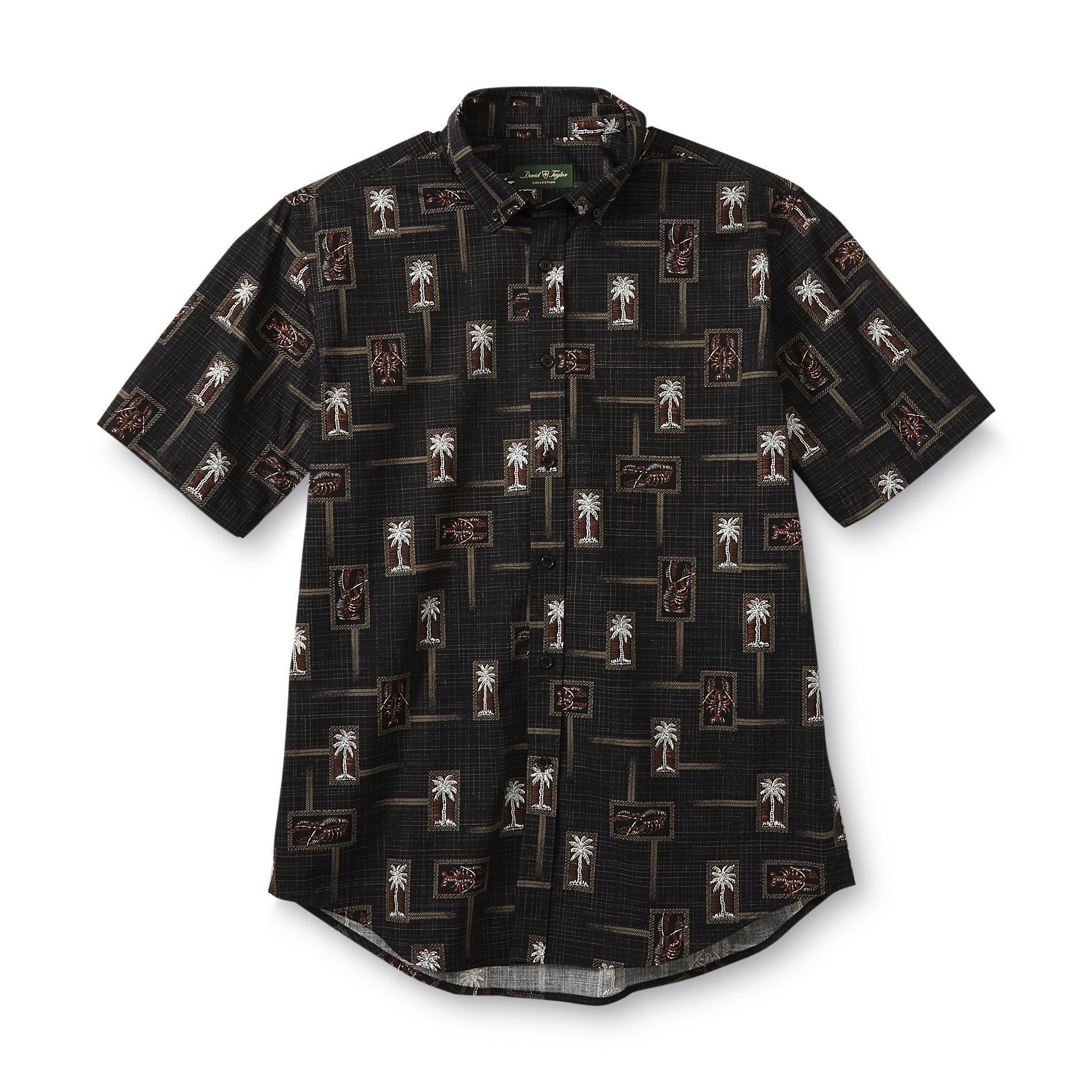 David Taylor Collection Men's Short-Sleeve Shirt - Palm Print