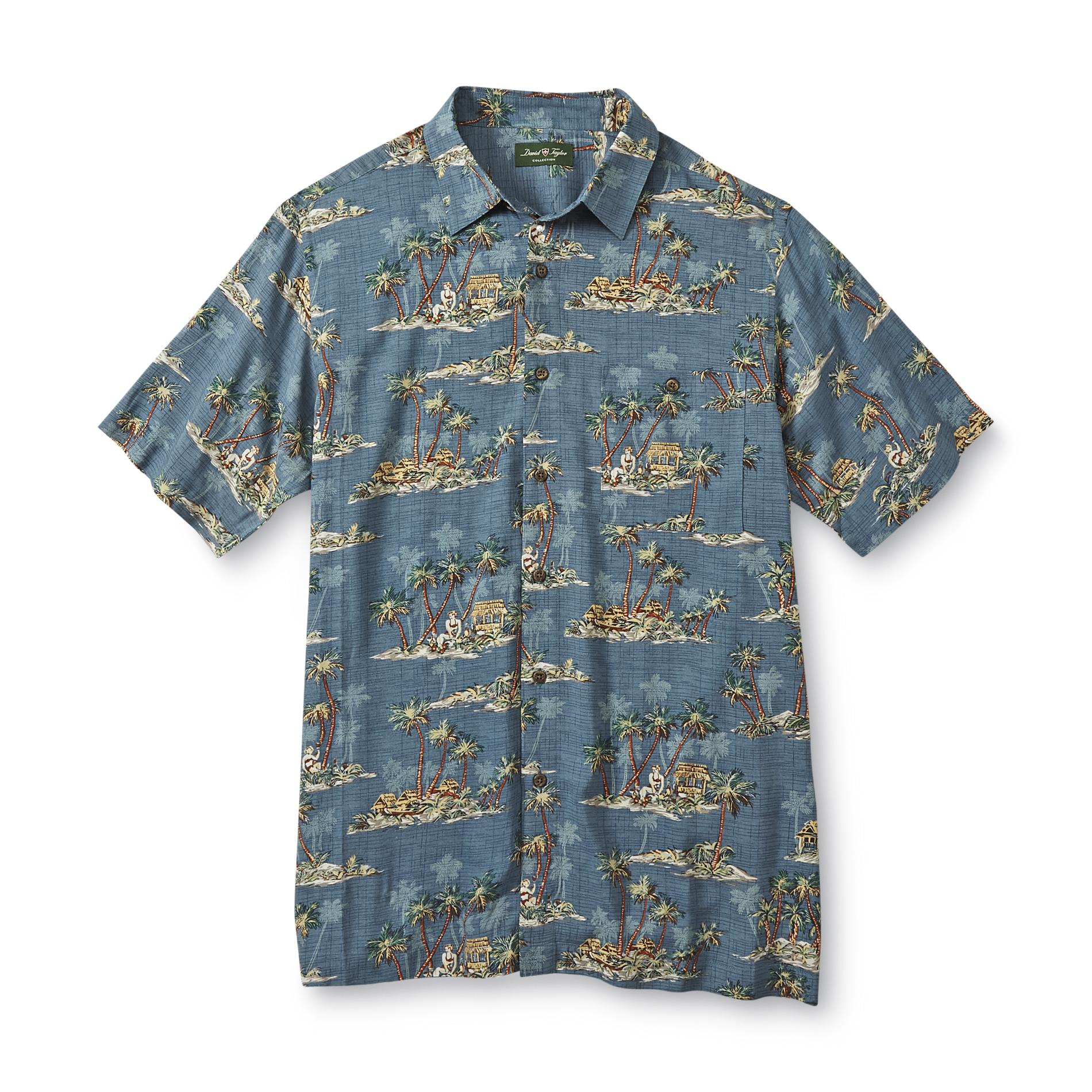David Taylor Collection Men's Short-Sleeve Shirt - Tropical Print