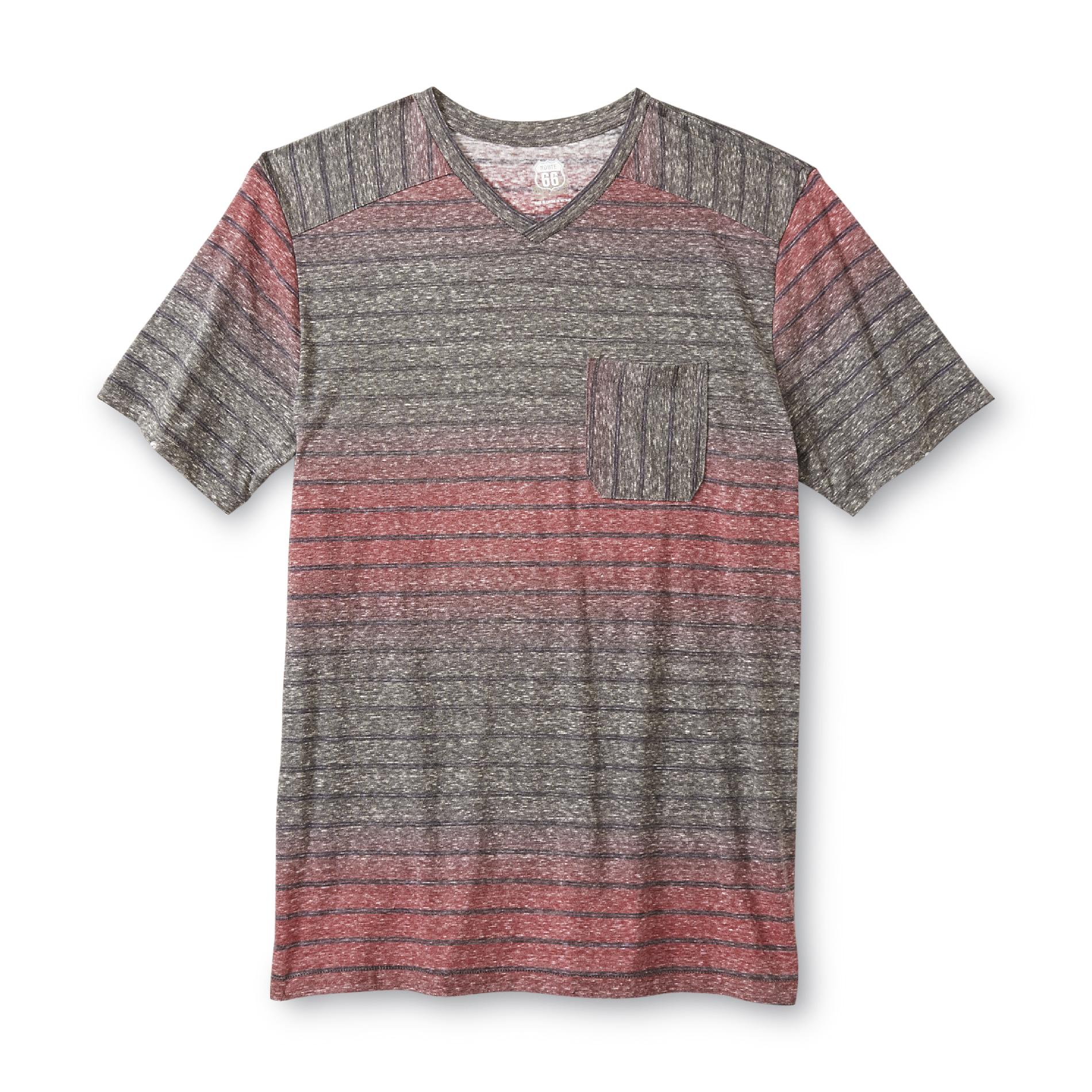 Route 66 Men's V-Neck T-Shirt - Striped
