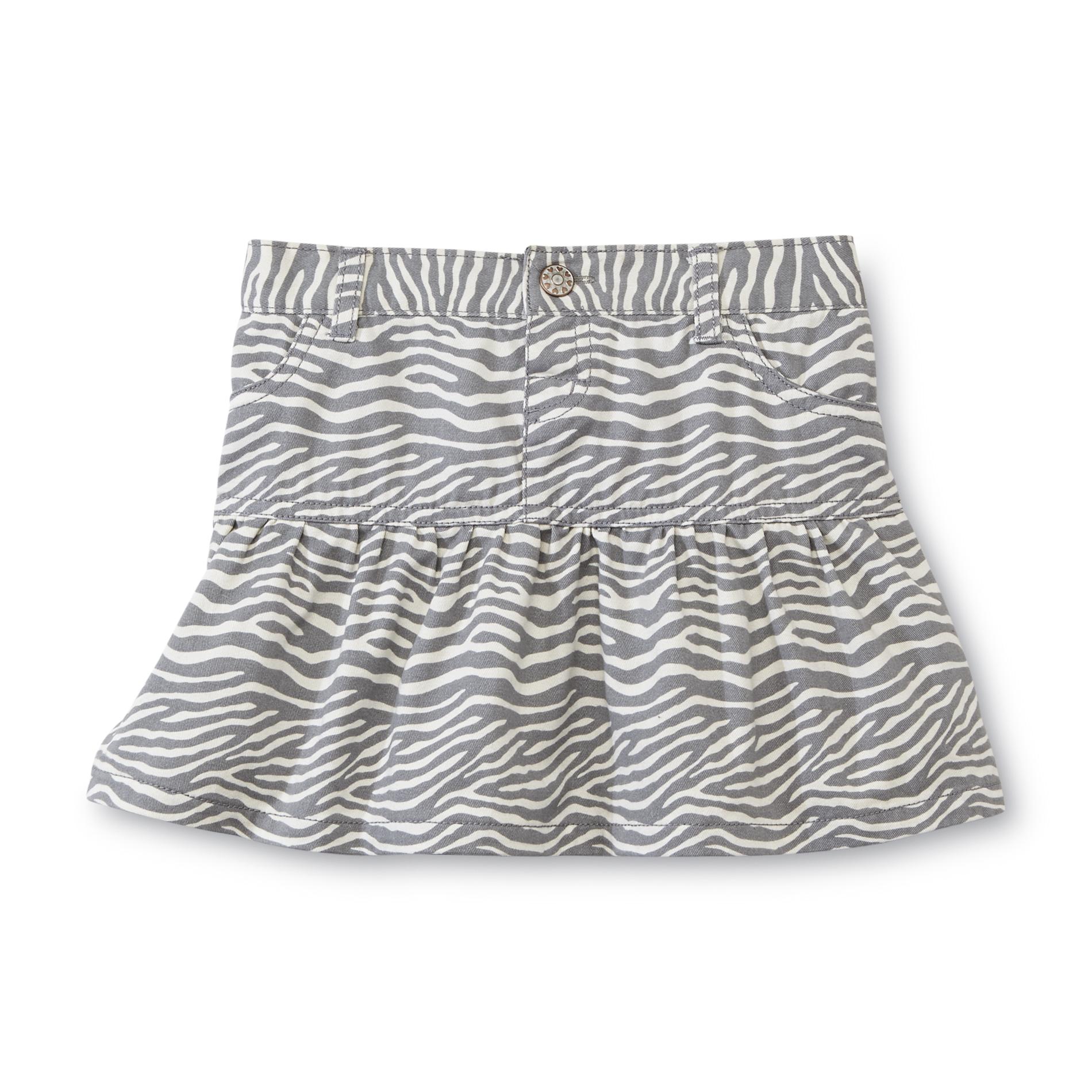 WonderKids Toddler Girl's Twill Skirt - Zebra Striped