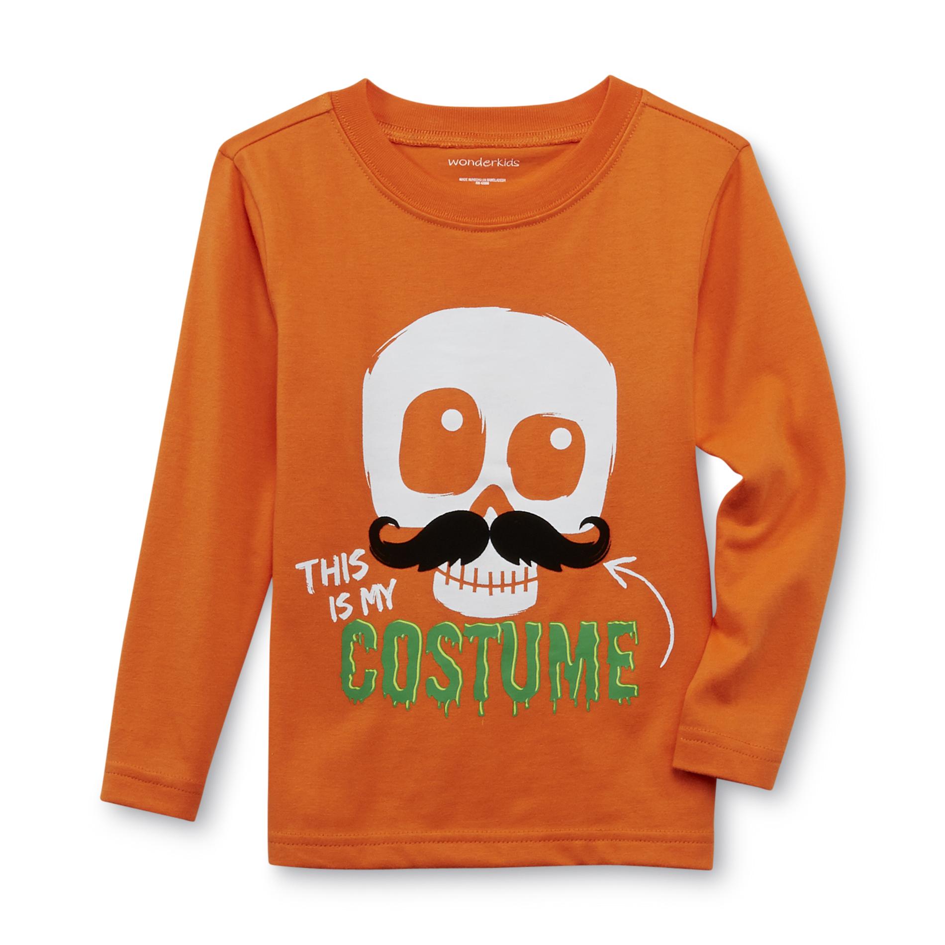 WonderKids Infant & Toddler Long-Sleeve Halloween Graphic T-Shirt - Mustache Skull