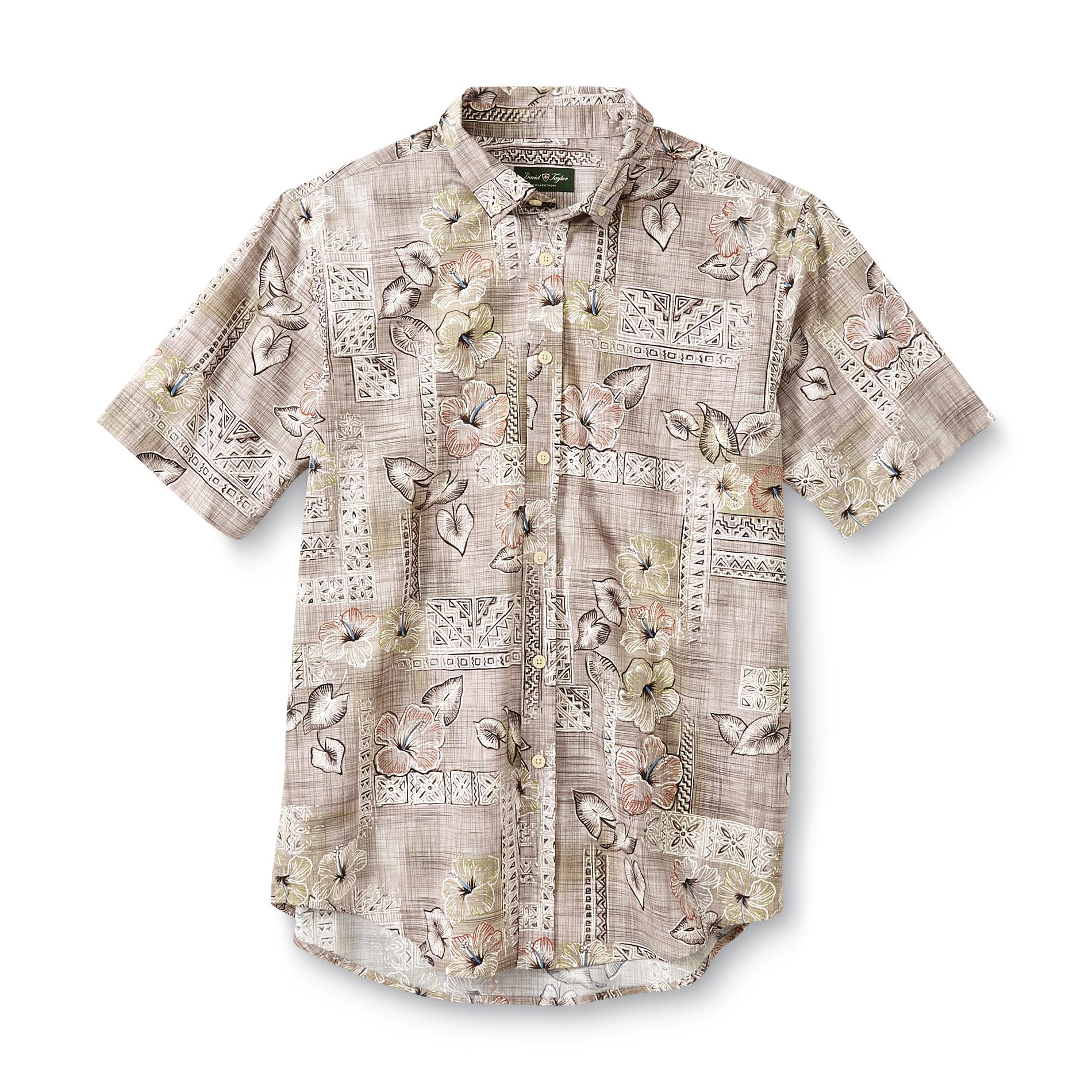 David Taylor Collection Men's Short-Sleeve Shirt - Tropical Print