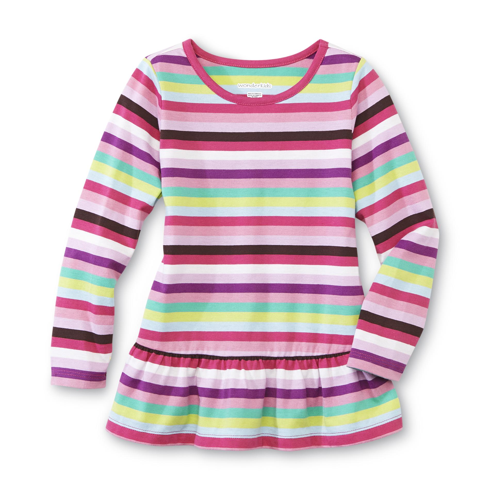 WonderKids Infant & Toddler Girl's Long-Sleeve Peplum Top - Striped