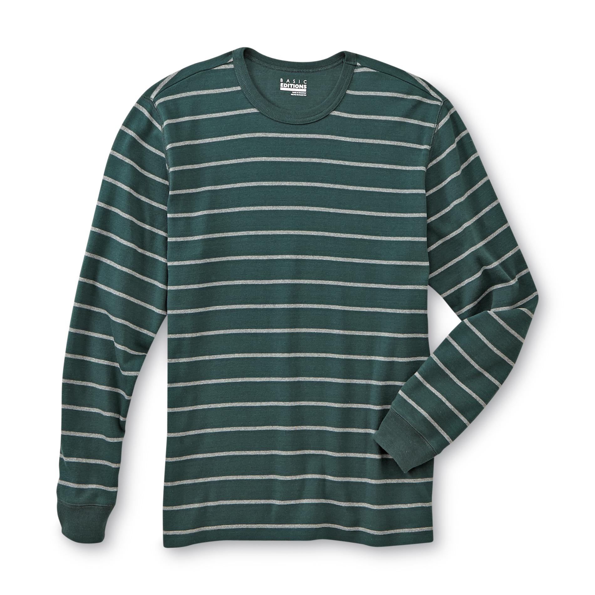 Basic Editions Men's Long-Sleeve T-Shirt - Stripe