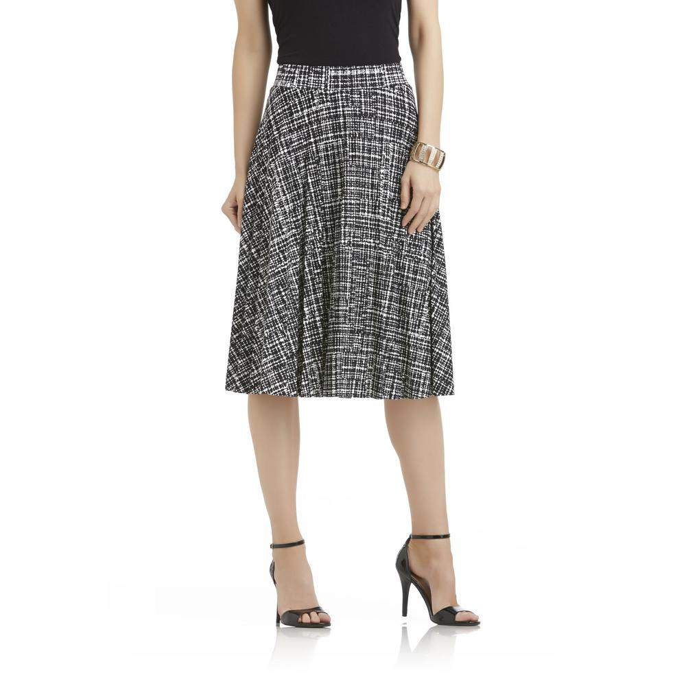 Covington Women's Pleated Skirt - Abstract Plaid