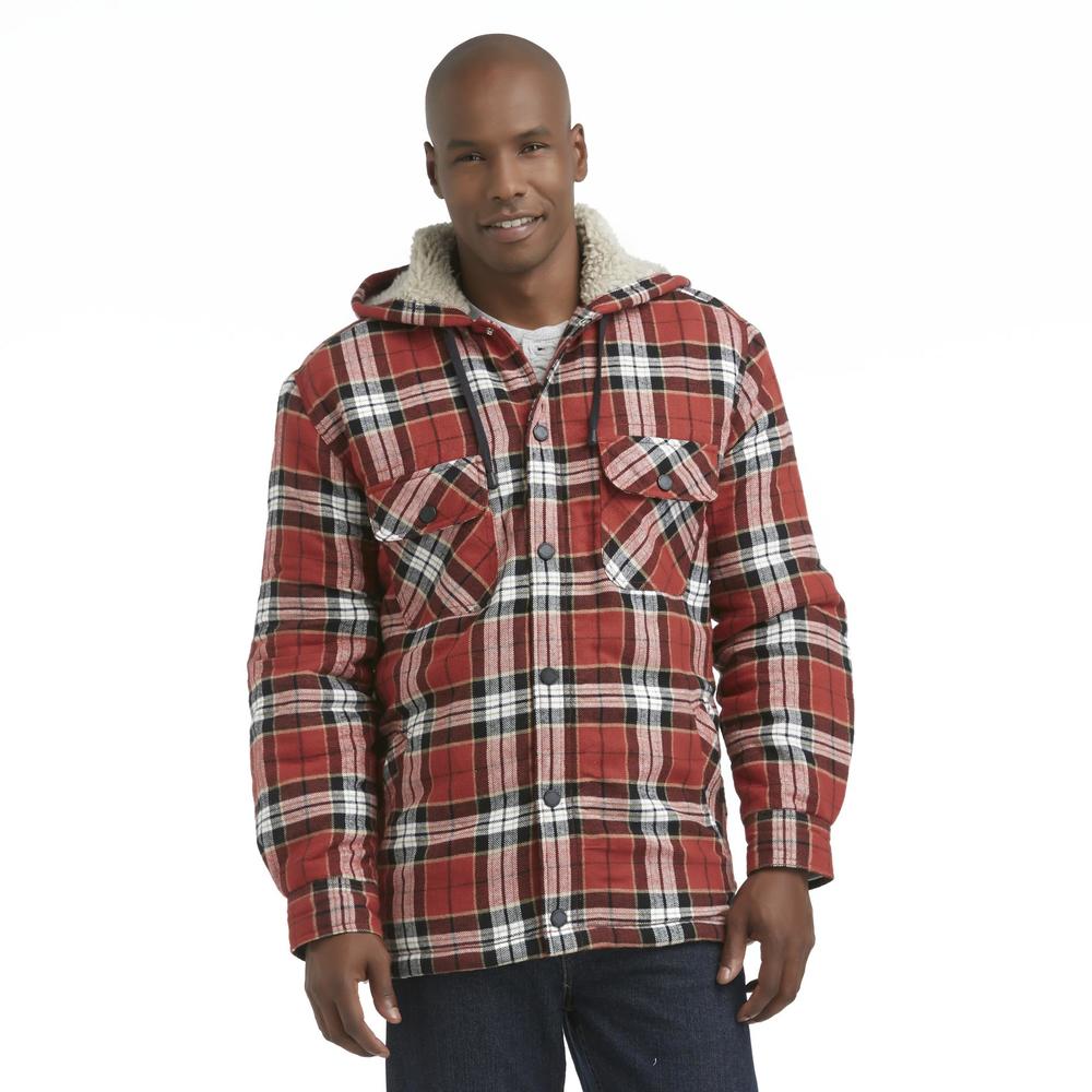 Northwest Territory Men's Big & Tall Hooded Flannel Shirt Jacket - Plaid