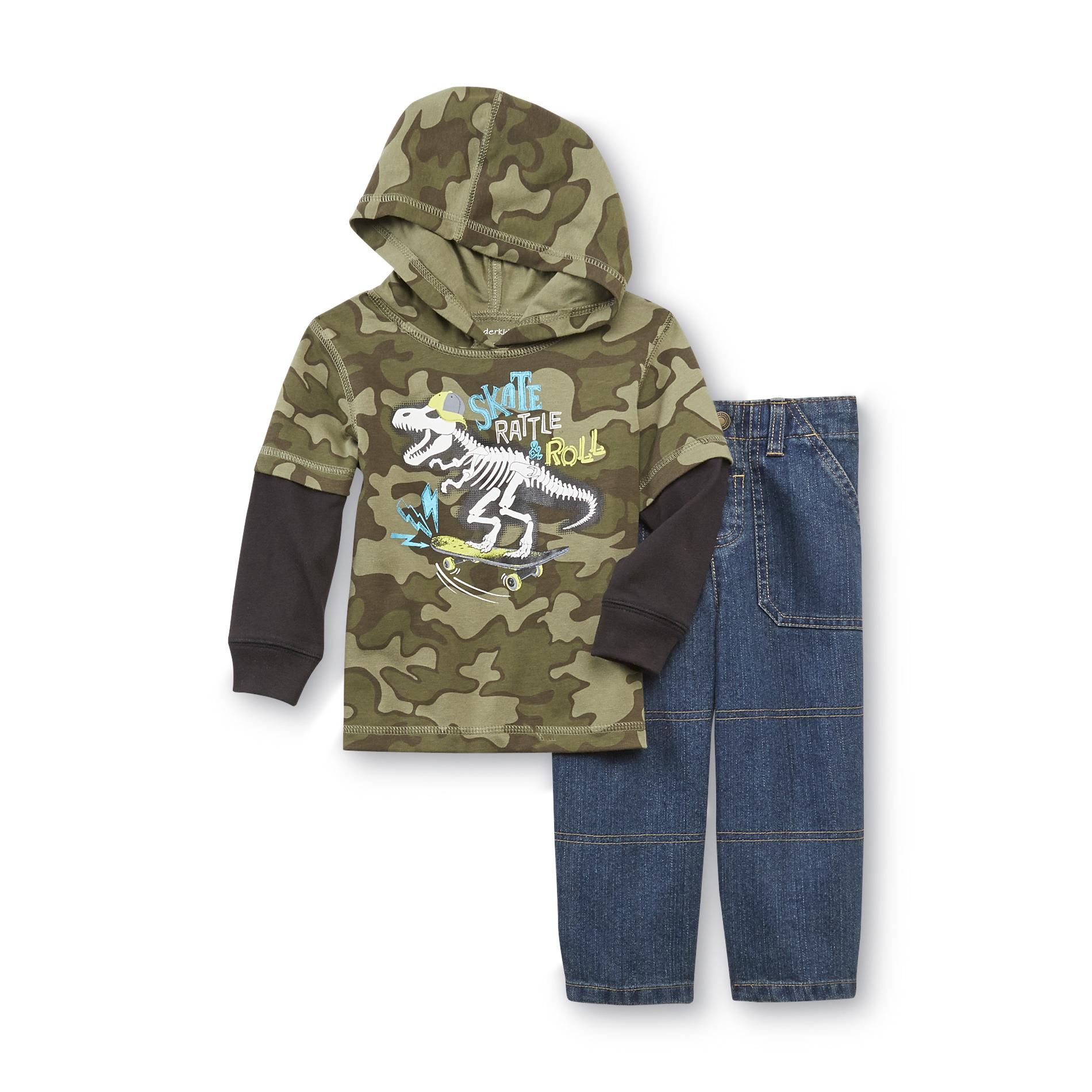 WonderKids Infant & Toddler Boy's Layered-Look Shirt & Jeans - Dino