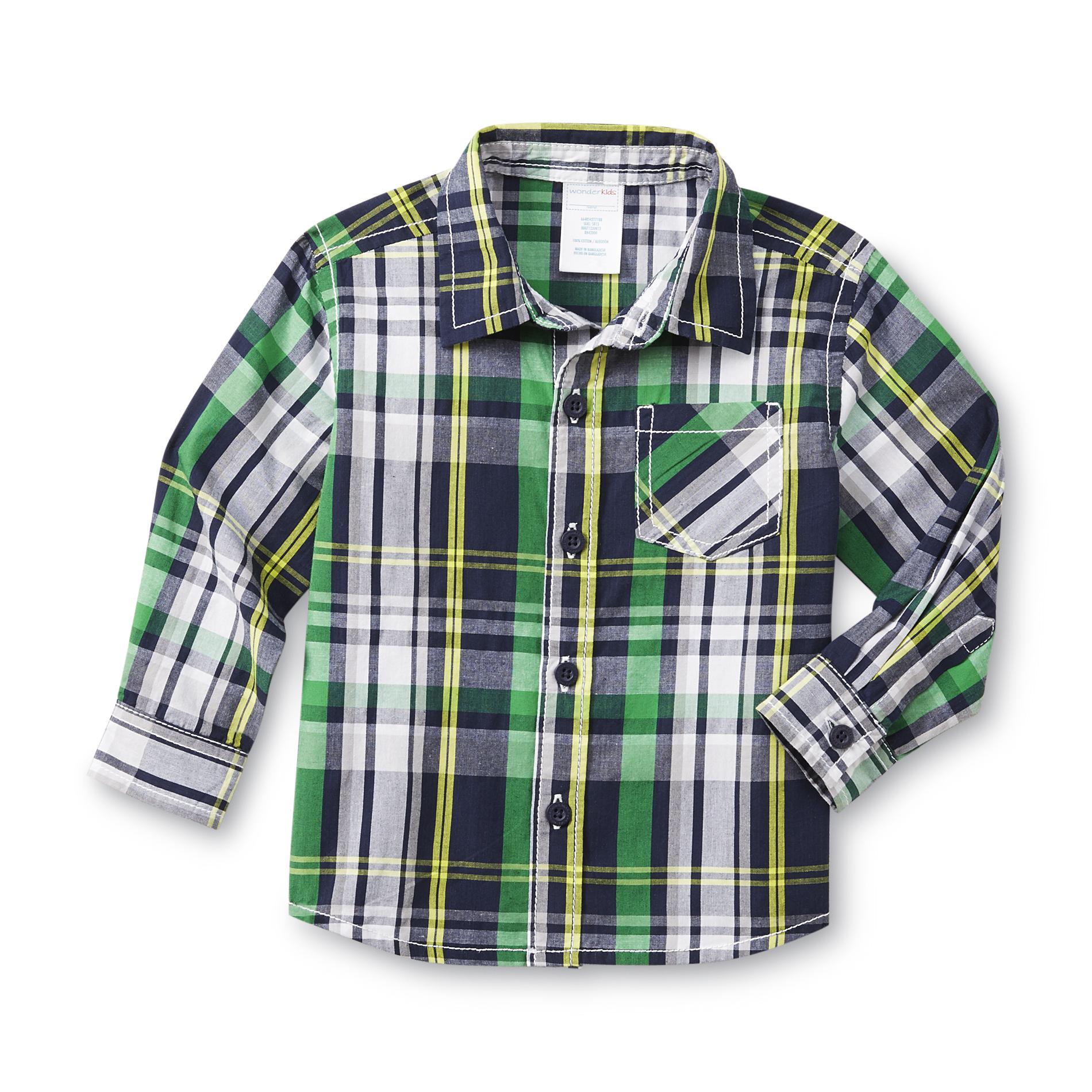 WonderKids Infant & Toddler Boy's Button-Front Shirt - Plaid