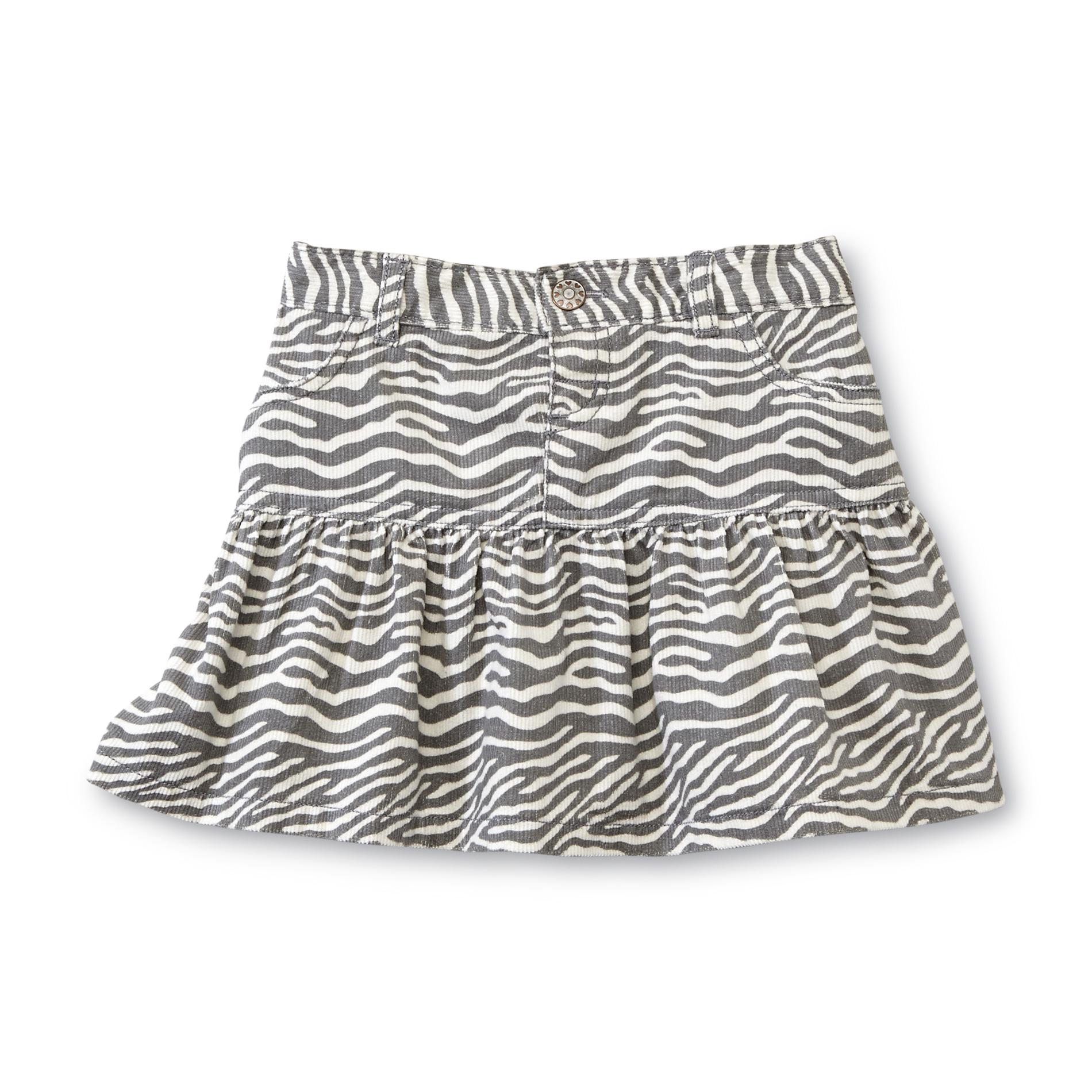 WonderKids Toddler Girl's Corduroy Skirt - Zebra Striped