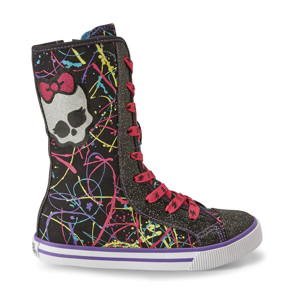 Mattel Monster High Girl's Black/Multi High-Top Fashion Sneaker