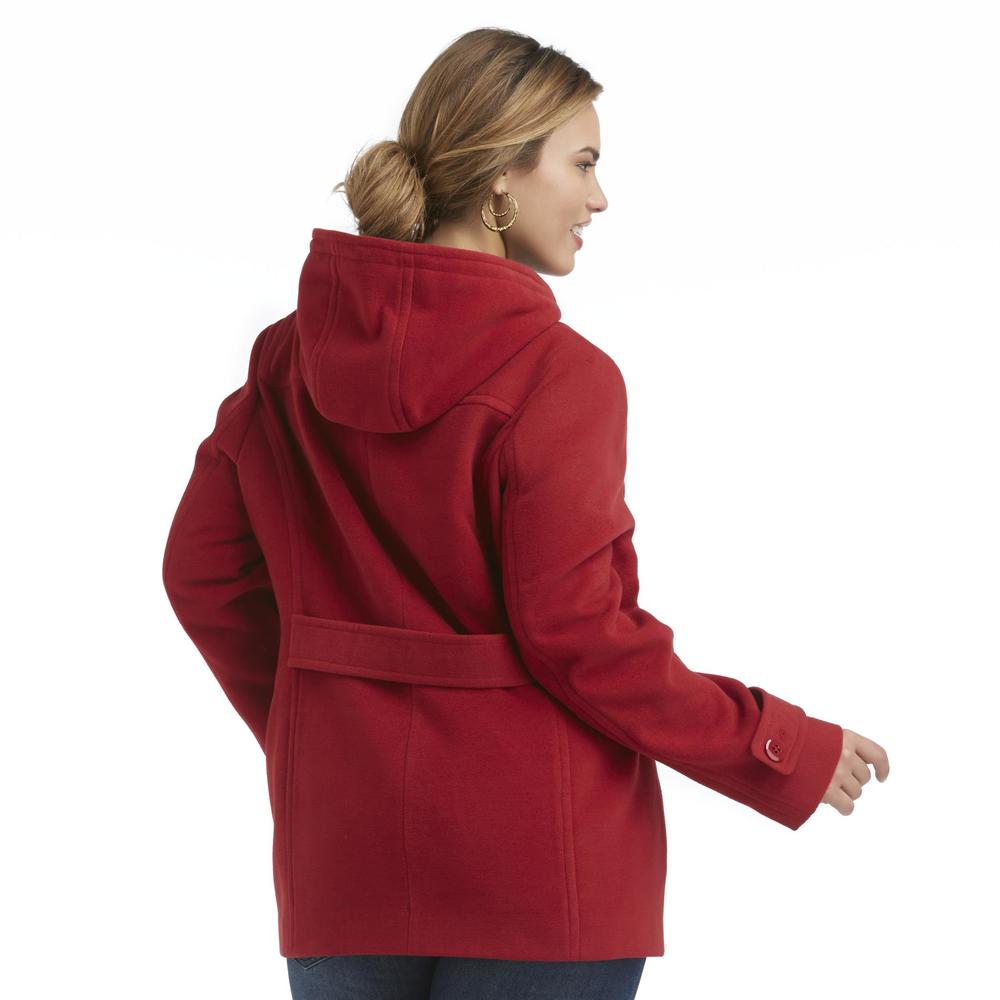 Covington Women's Plus Hooded Zip-Front Coat