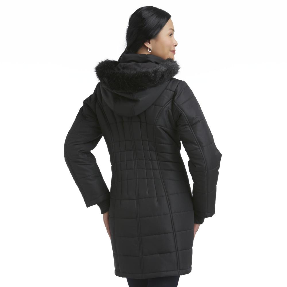 Jaclyn Smith Women's Hooded Quilted Jacket