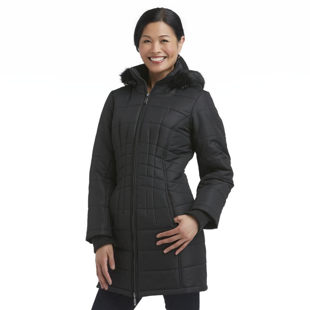 Jaclyn Smith Women's Hooded Quilted Jacket