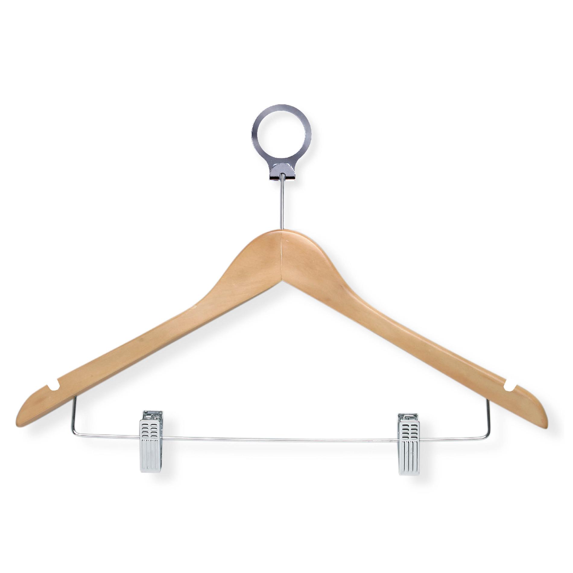 Honey Can Do 24 Pack Maple Hotel Hangers- with Clip