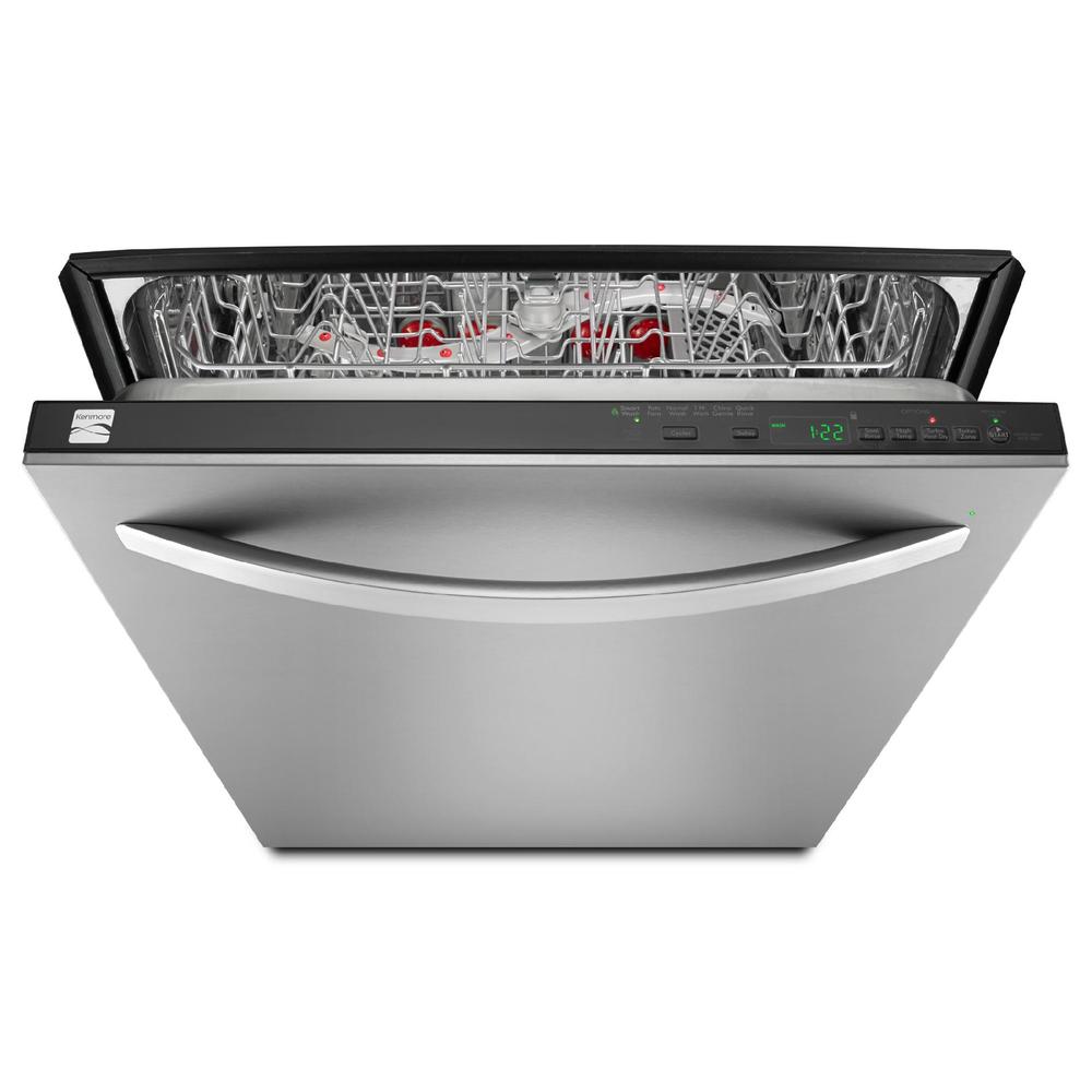 Kenmore 13693 24" BuiltIn Dishwasher w/ PowerWave™ Spray Arm—Stainless