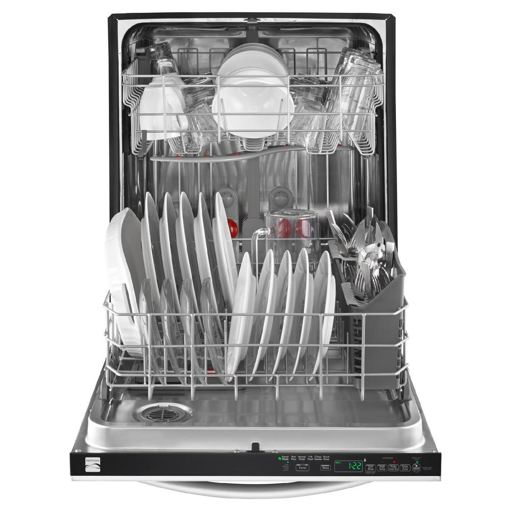 Kenmore 13693 24" BuiltIn Dishwasher w/ PowerWave™ Spray Arm—Stainless