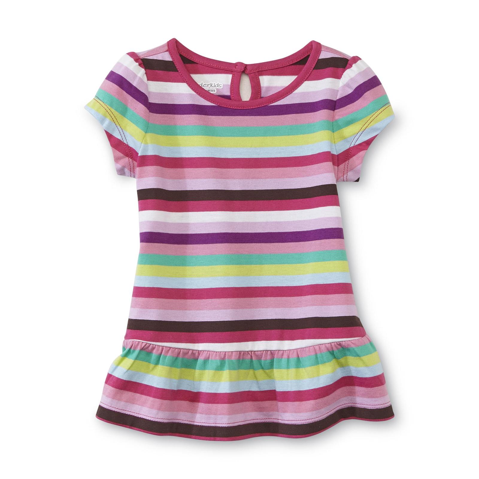 WonderKids Infant & Toddler Girl's Short-Sleeve Peplum Top - Striped