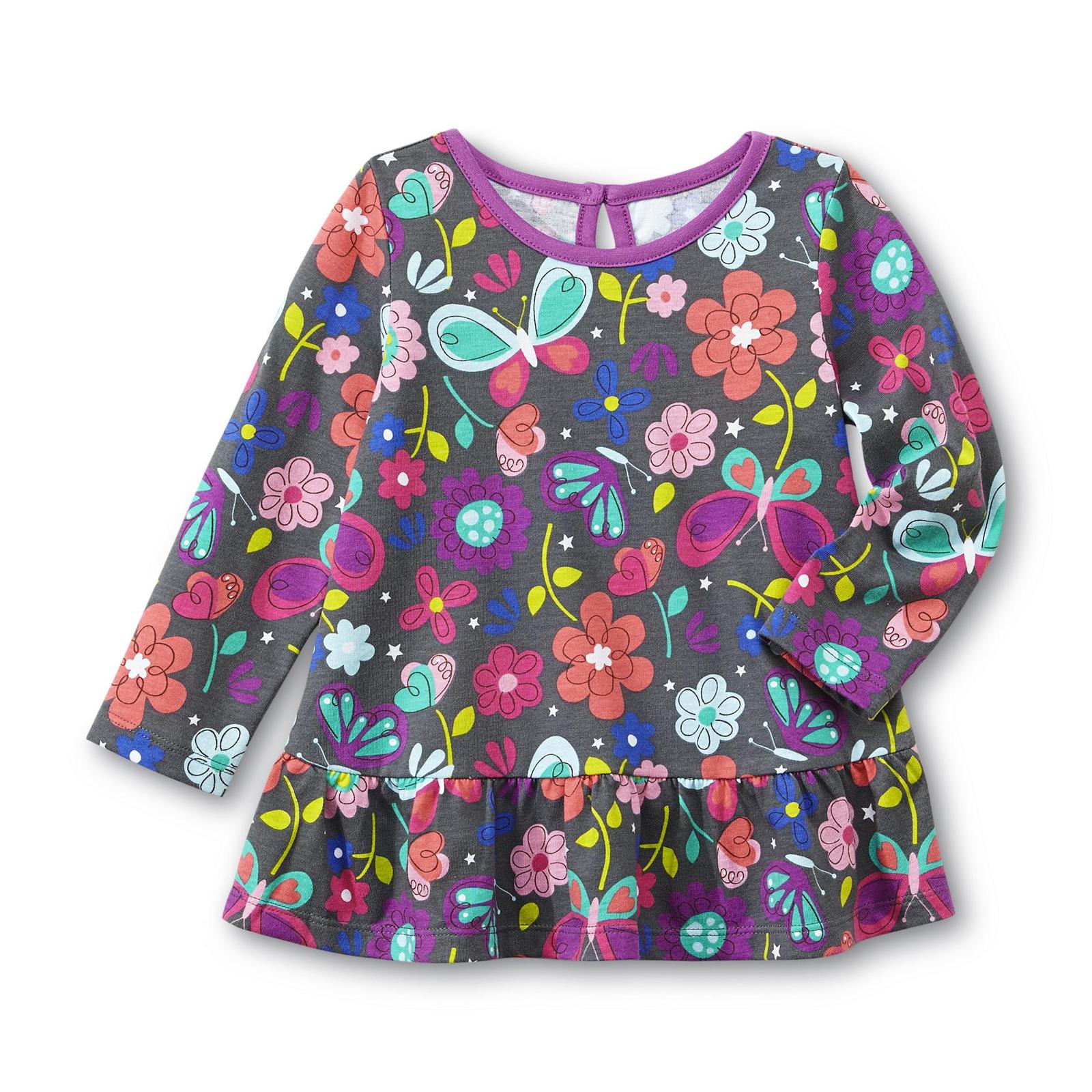 WonderKids Infant & Toddler Girl's Long-Sleeve Peplum Top - Butterfly