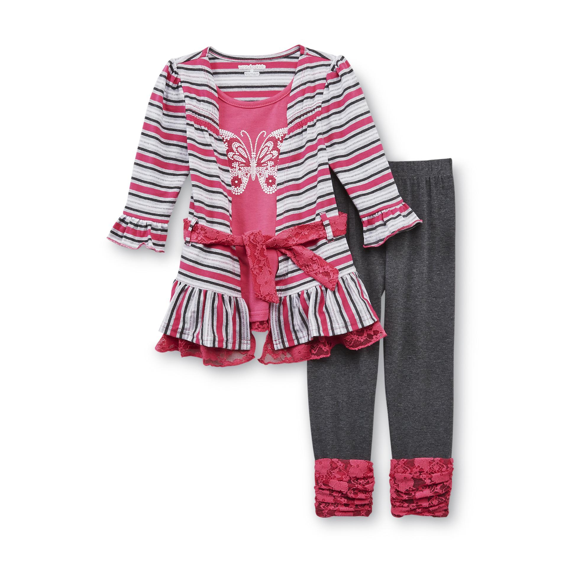 WonderKids Infant & Toddler Girl's Layered-Look Top & Leggings - Butterfly