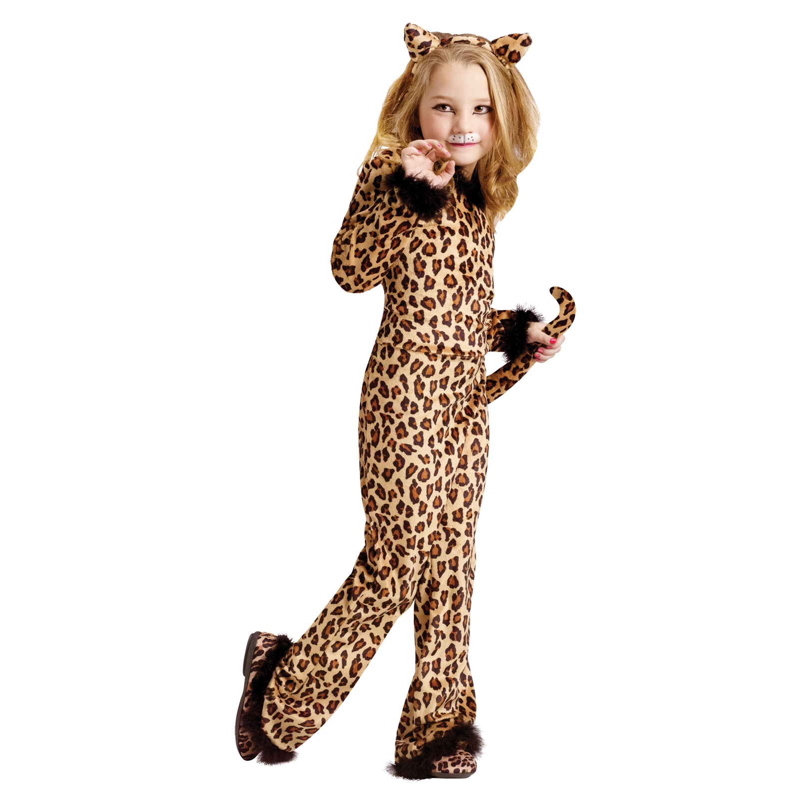 Girls Pretty Leopard Halloween Costume