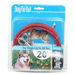 Beast Dog Tie Out 20 Feet - Red - 1-each